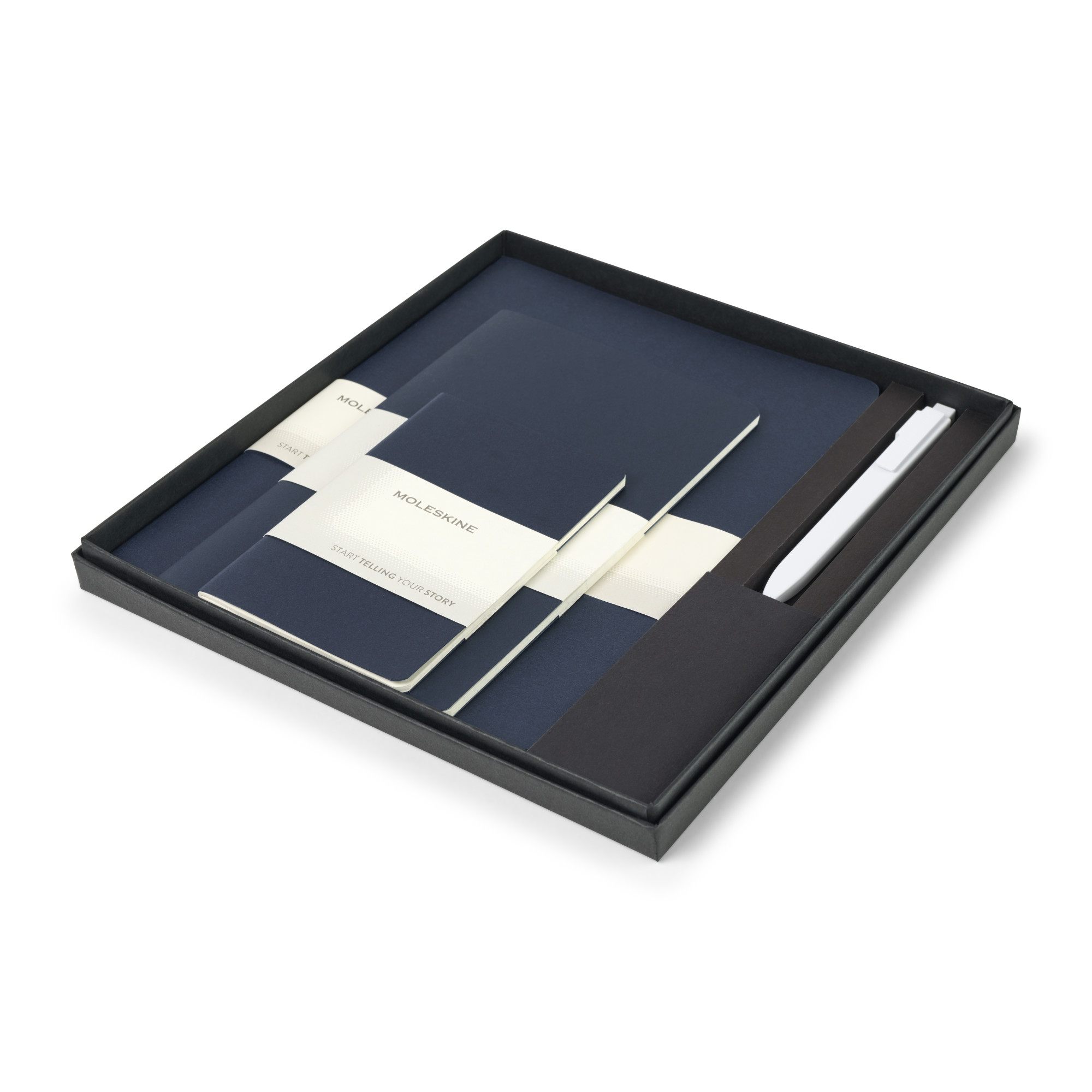 Picture of Moleskine Assorted Cahier and GO Pen Gift Set - Sapphire Blue