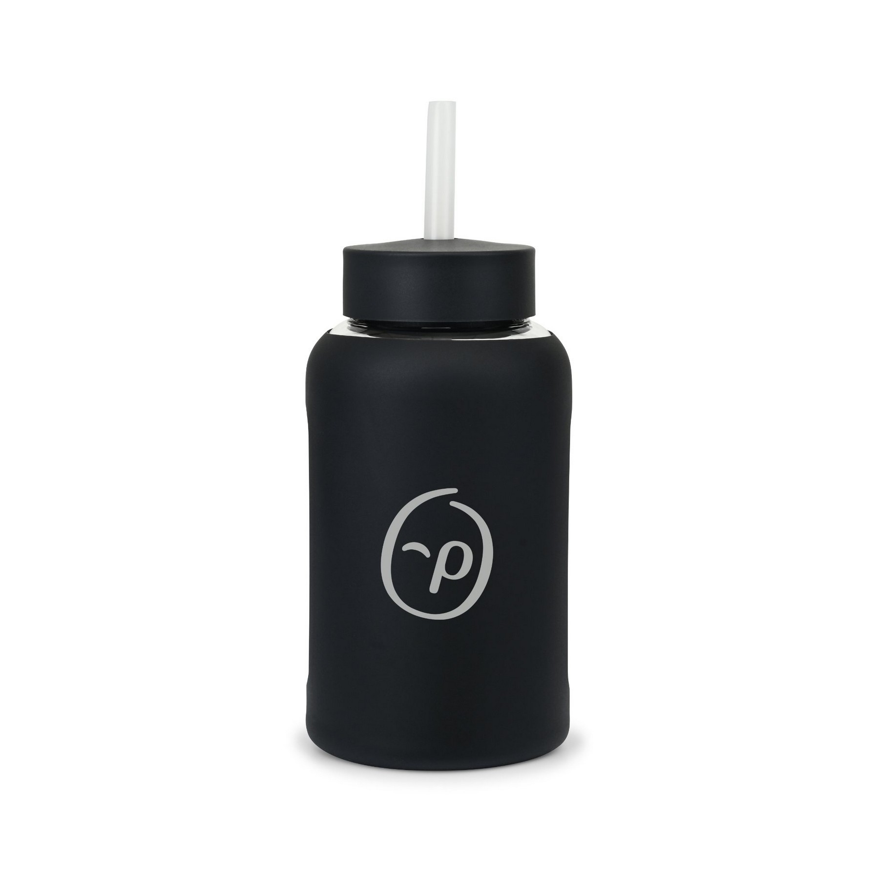 Picture of Axis Glass Straw Bottle - 21 Oz. - Black