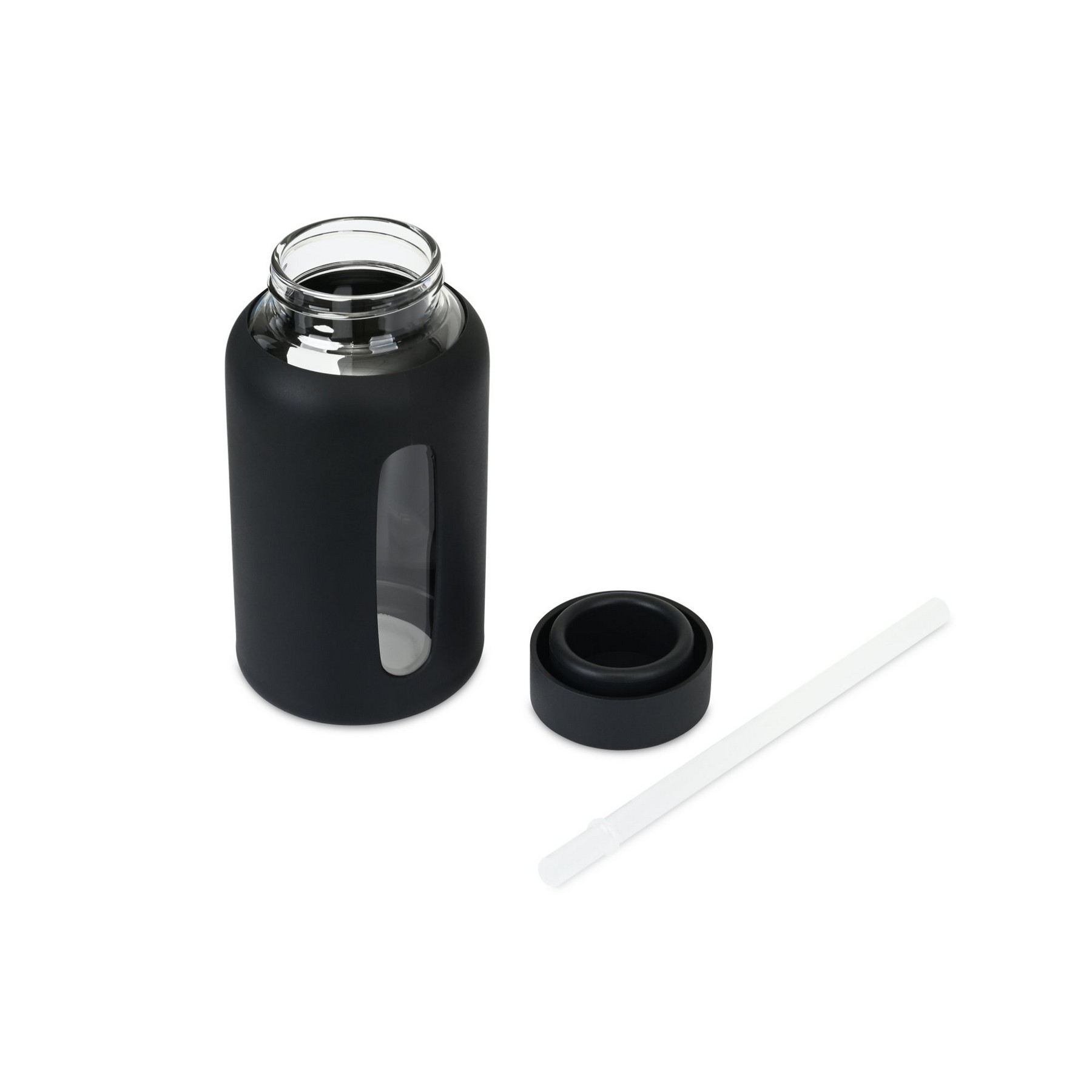 Picture of Axis Glass Straw Bottle - 21 Oz. - Black