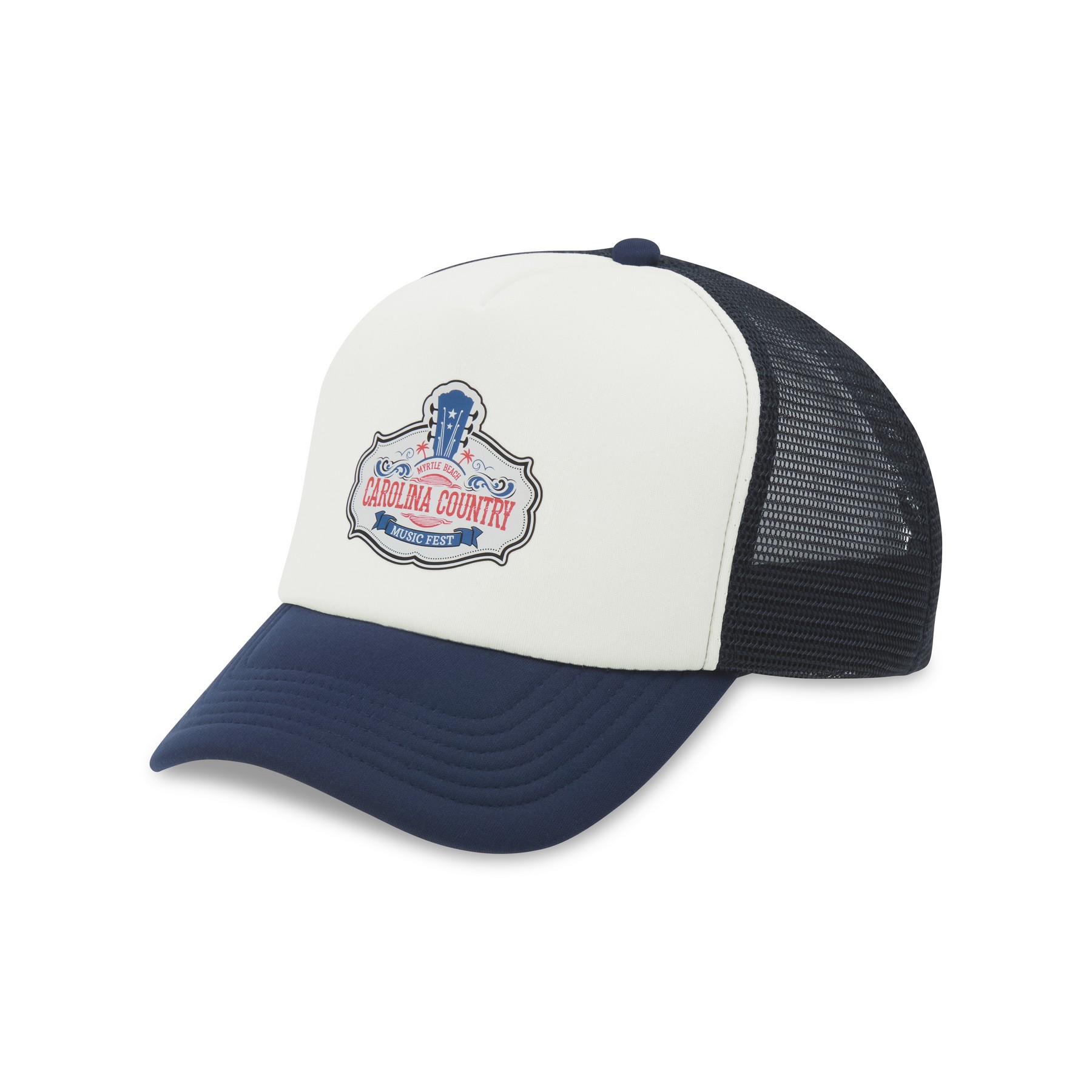 Picture of Merrimack Hat Co. Bronx Foam Trucker Cap - Navy-White