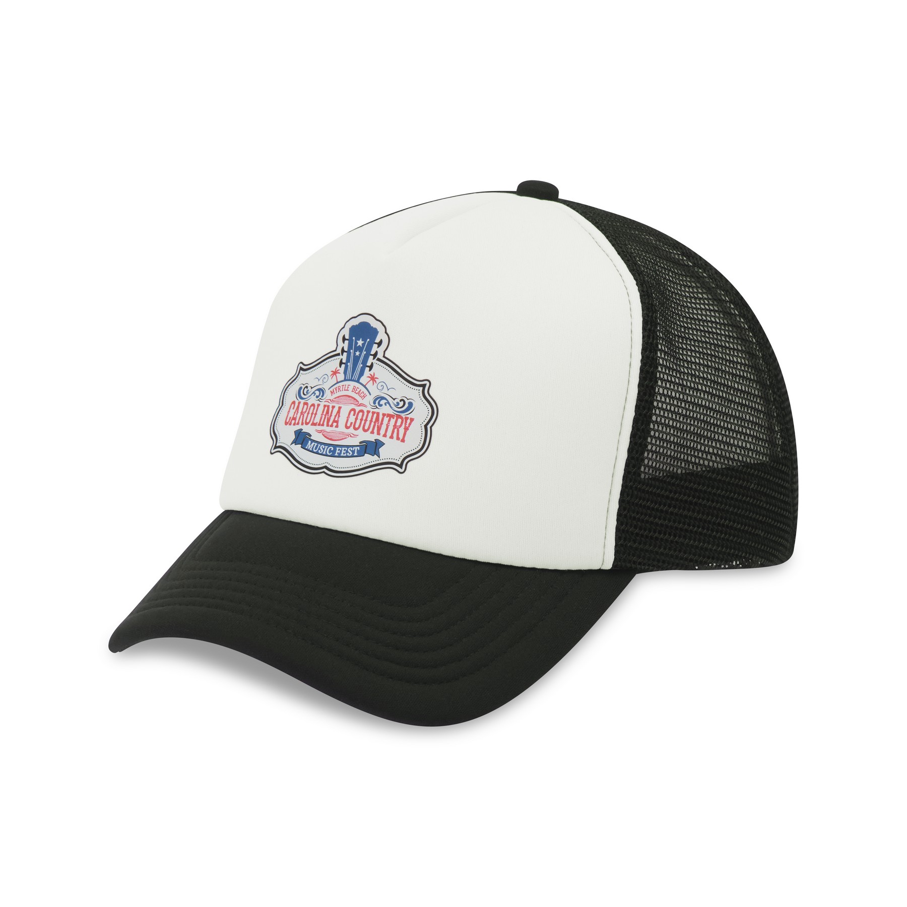 Picture of Merrimack Hat Co. Bronx Foam Trucker Cap - Black-White