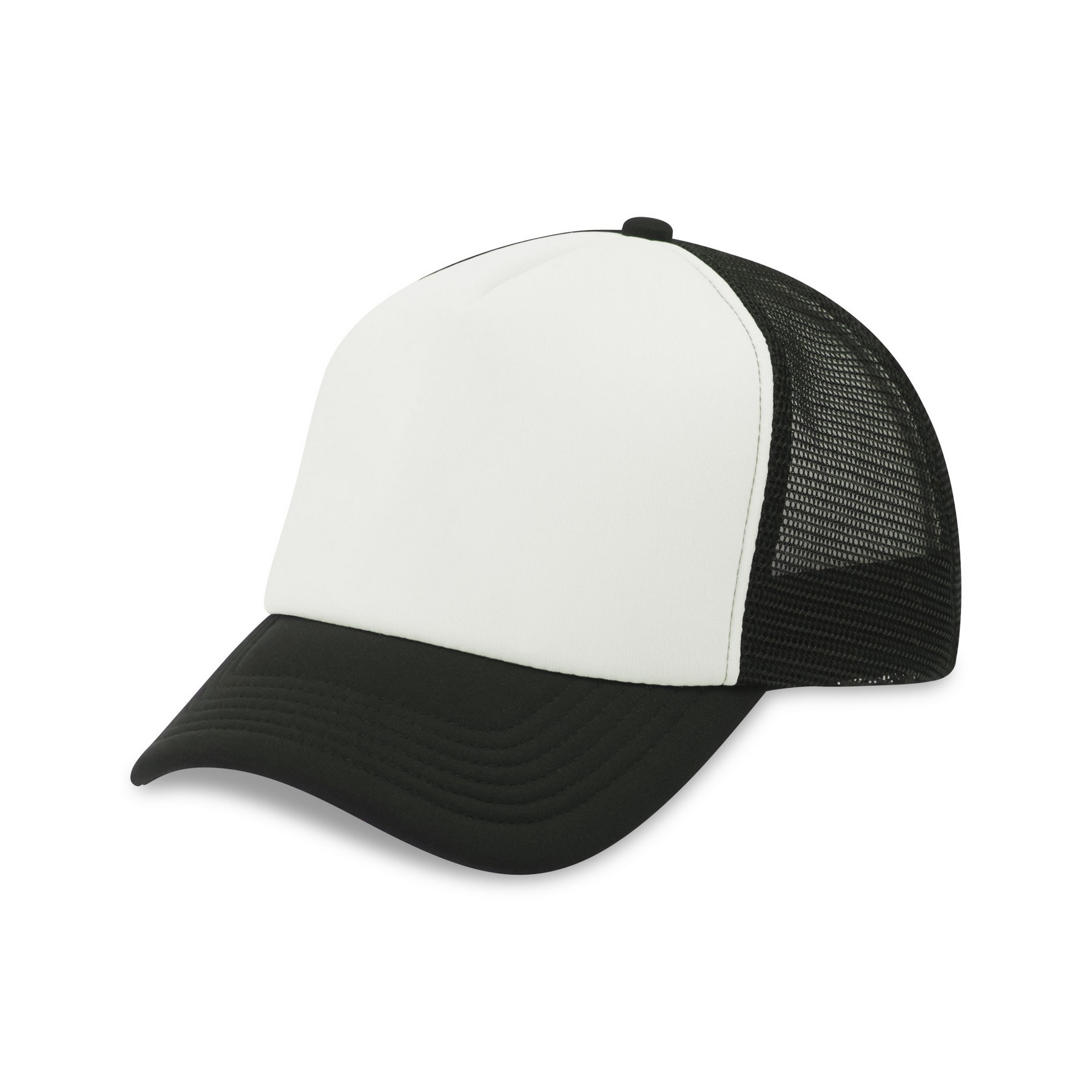 Picture of Merrimack Hat Co. Bronx Foam Trucker Cap - Black-White