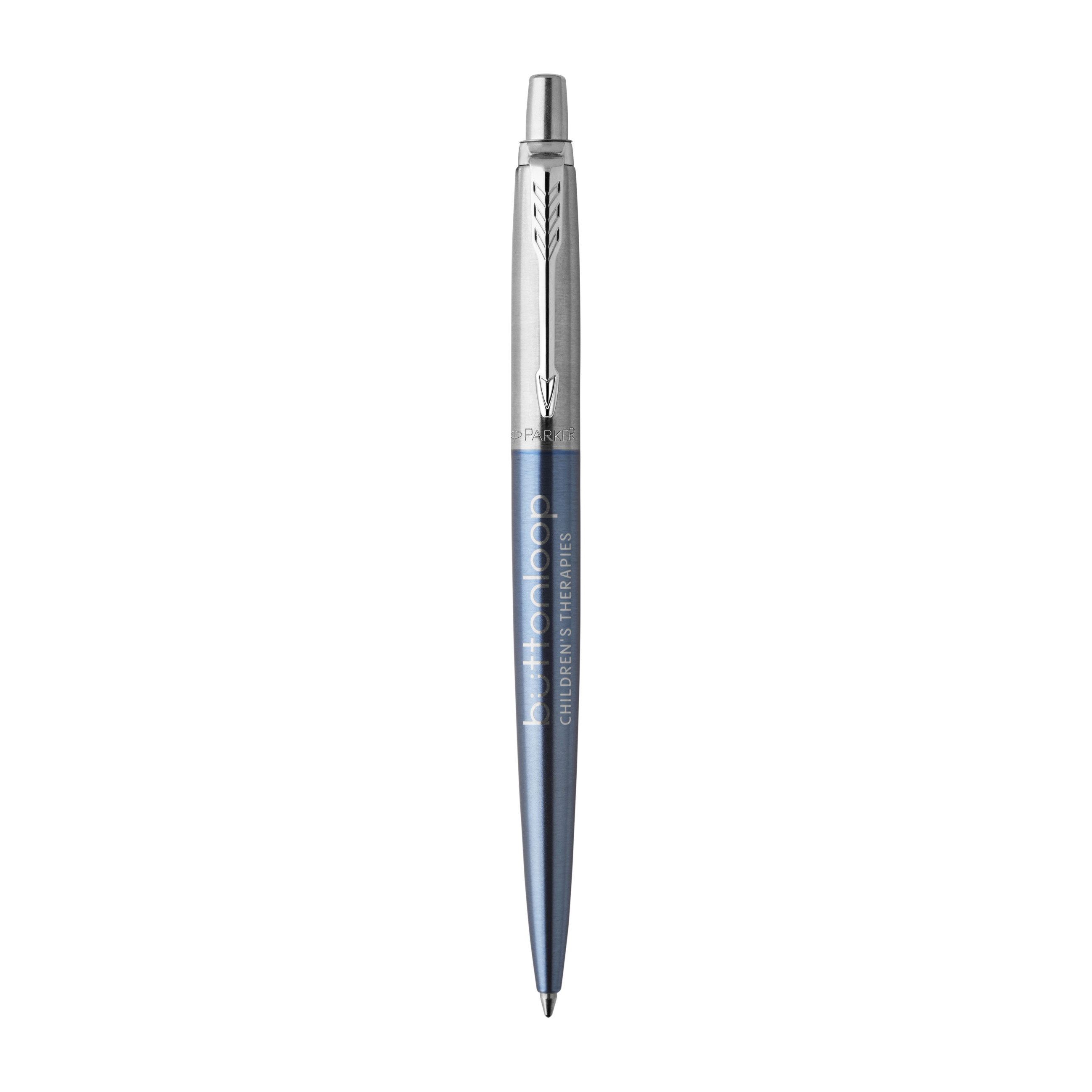 Picture of Parker Jotter London Stainless Steel Ballpoint - Waterloo Blue - Chrome Trim