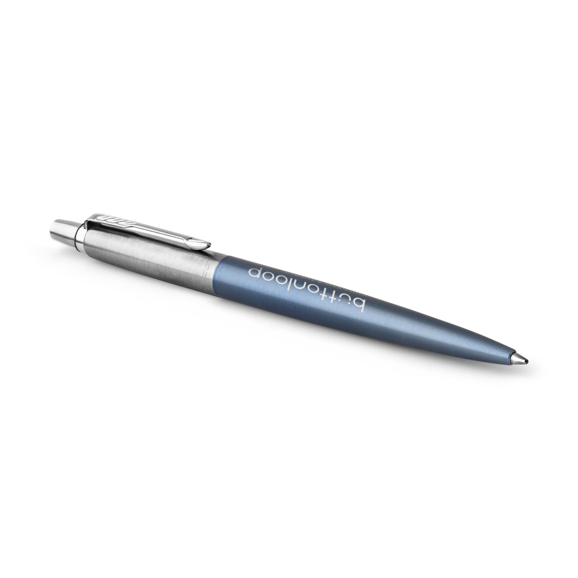 Picture of Parker Jotter London Stainless Steel Ballpoint - Waterloo Blue - Chrome Trim