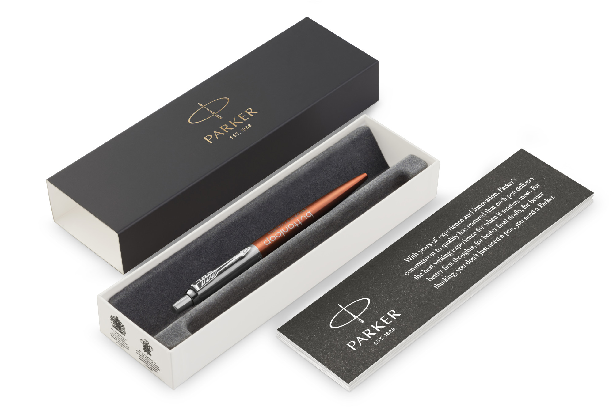 Picture of Parker Jotter London Stainless Steel Ballpoint - Chelsea Orange - Chrome Trim