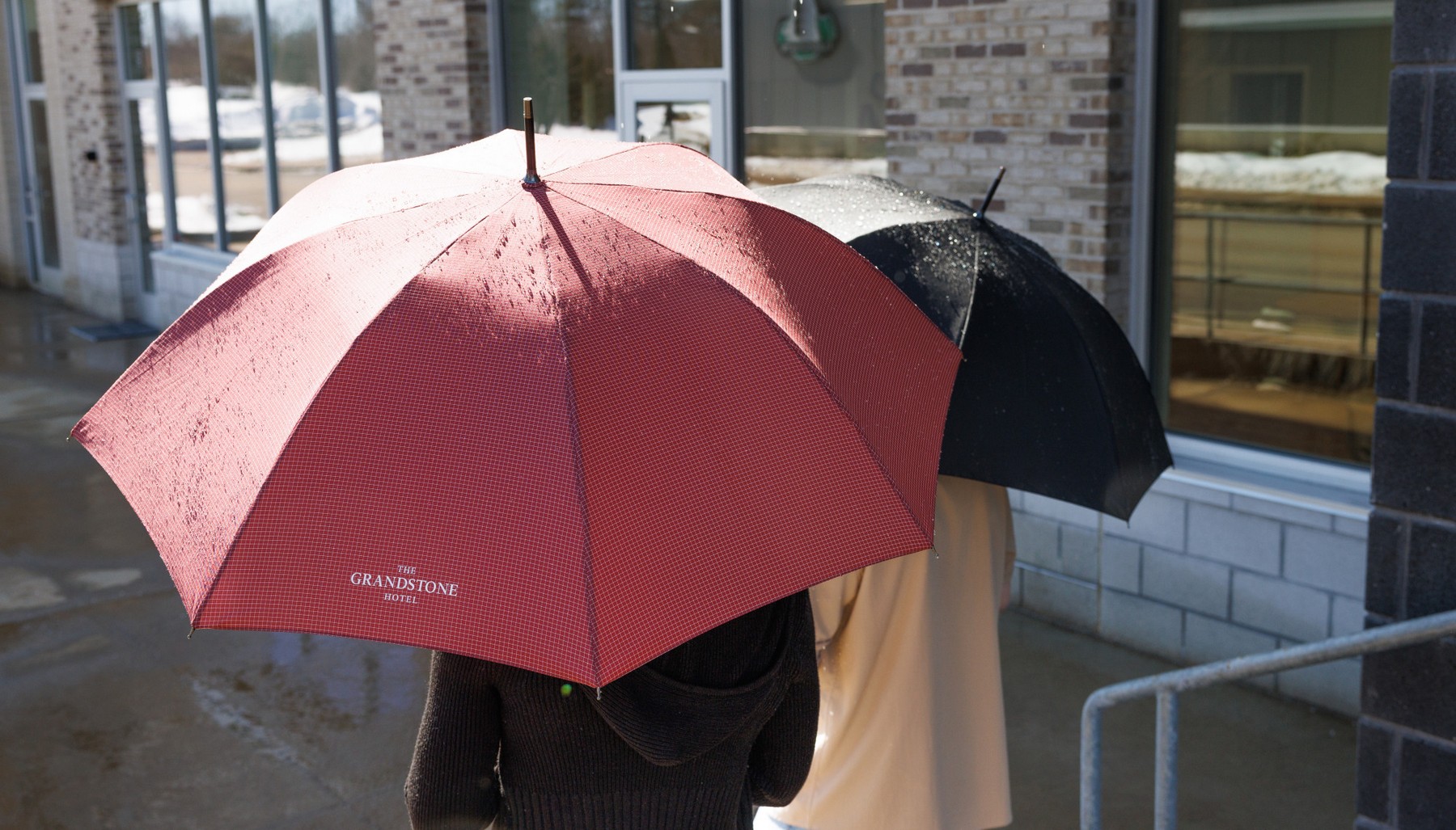 Picture of Samsonite Stick Auto Open Umbrella - Red - White