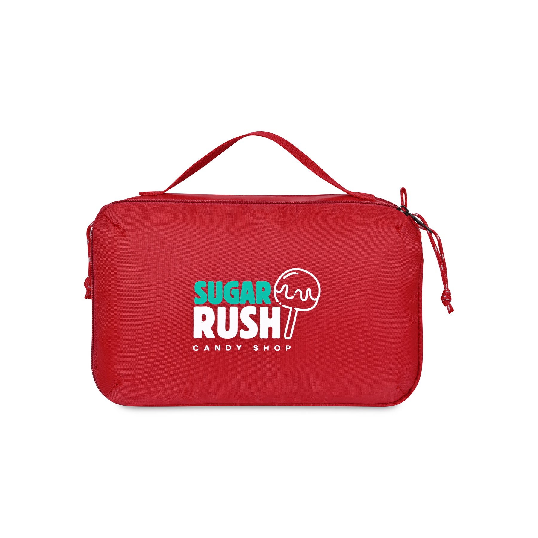 Picture of Parker Recycled rPET Dual Zippered Pouch - Red