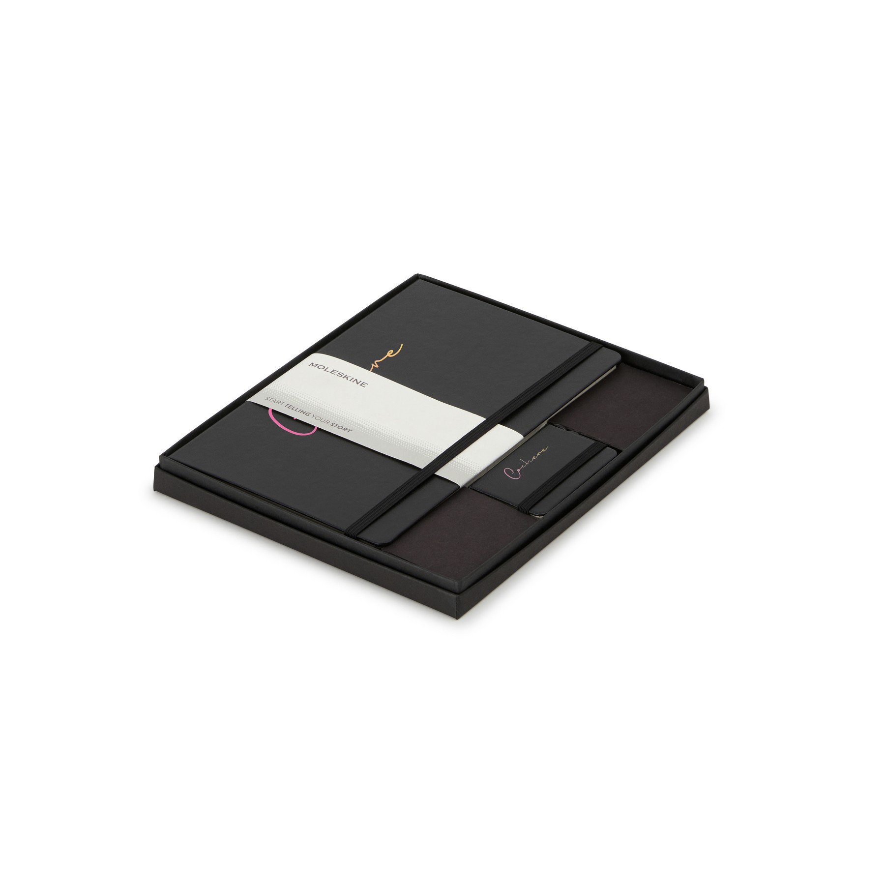 Picture of Moleskine Large Notebook and Mini Notebook Charm Gift Set - Black