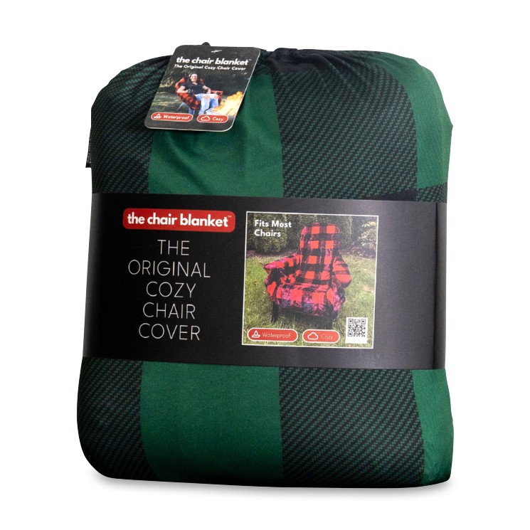 Picture of City Bonfires The Chair Blanket - Green Plaid