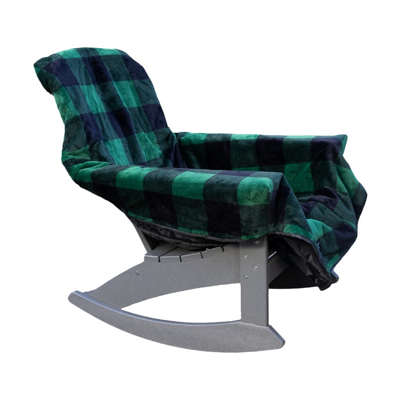Picture of City Bonfires The Chair Blanket - Green Plaid
