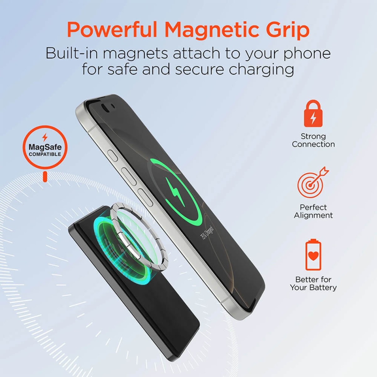 Picture of HyperGear Power Pack Mag Ultra-Slim Magnetic Wireless Fast Charge Power Bank