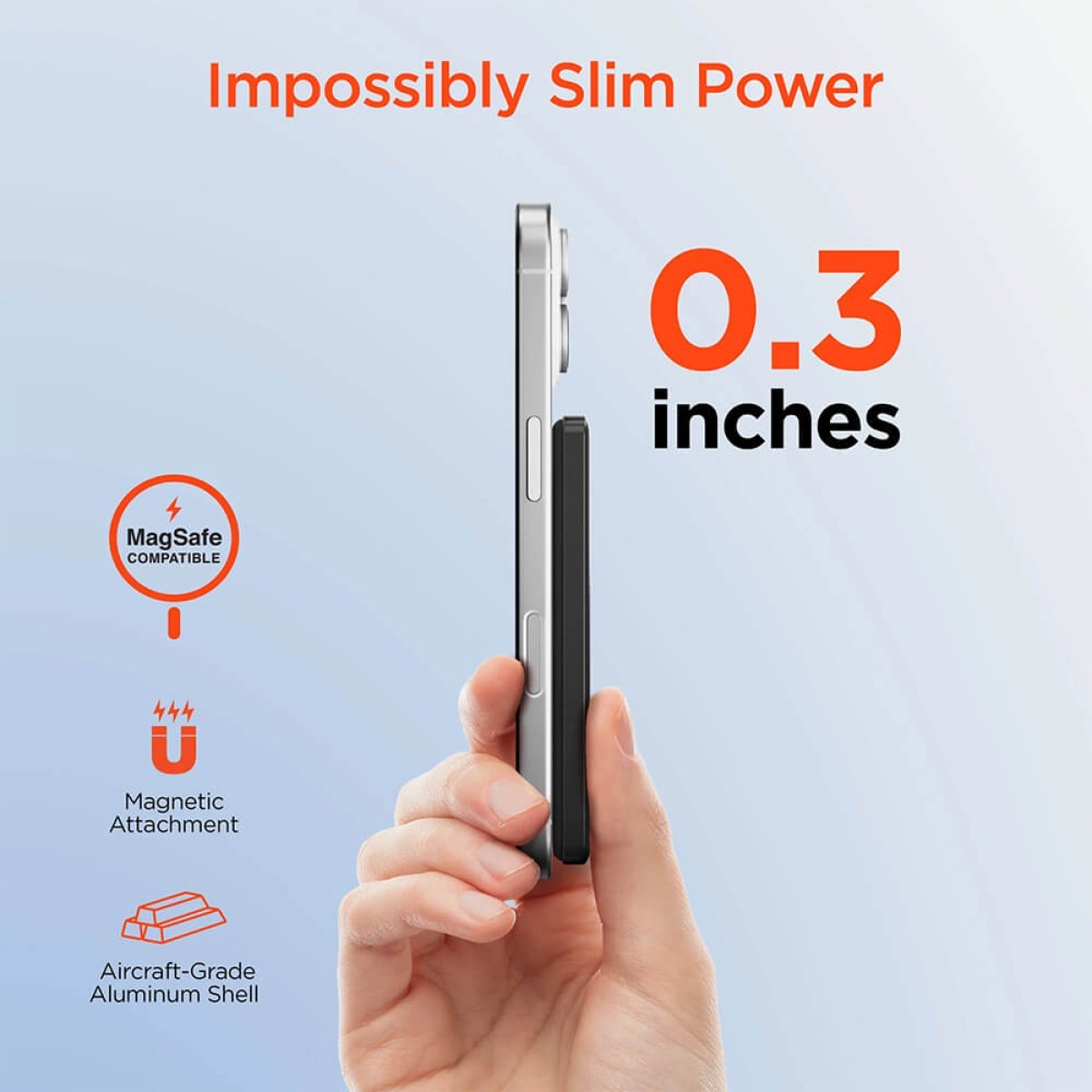 Picture of HyperGear Power Pack Mag Ultra-Slim Magnetic Wireless Fast Charge Power Bank