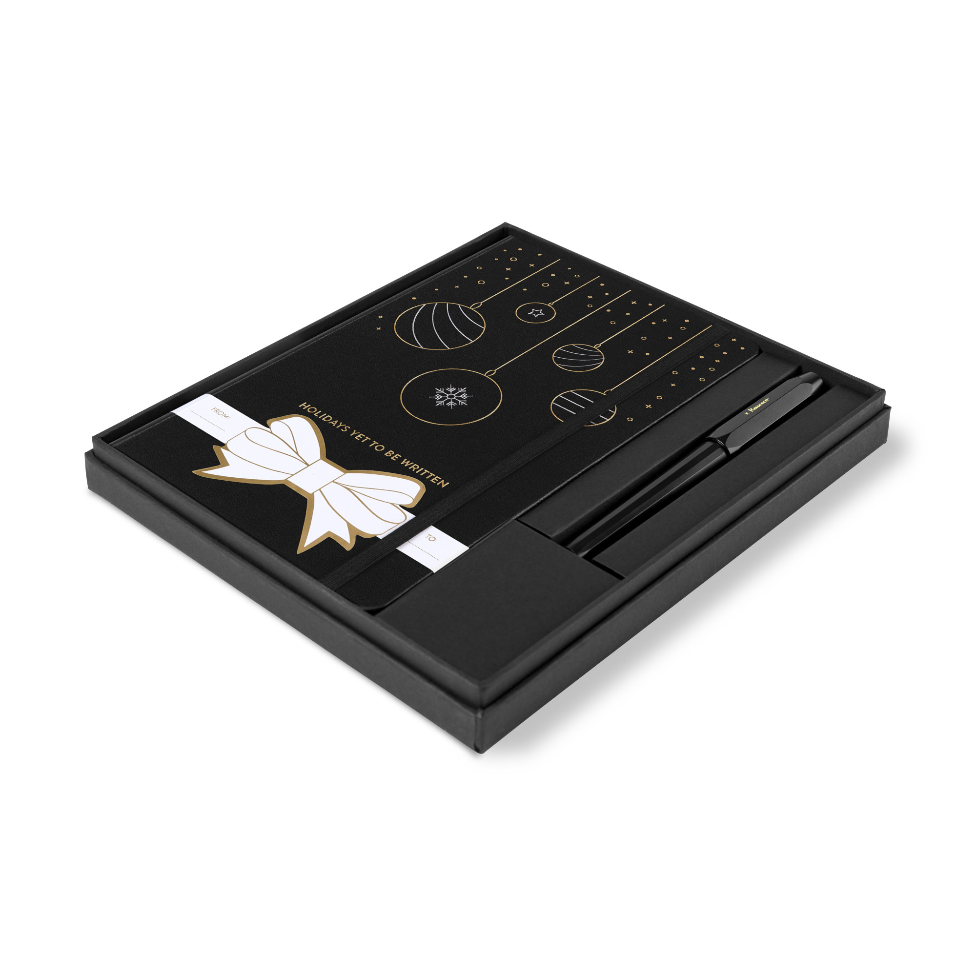 Picture of Moleskine® Hard Cover Holiday Notebook and Kaweco Pen Gift Set - Black