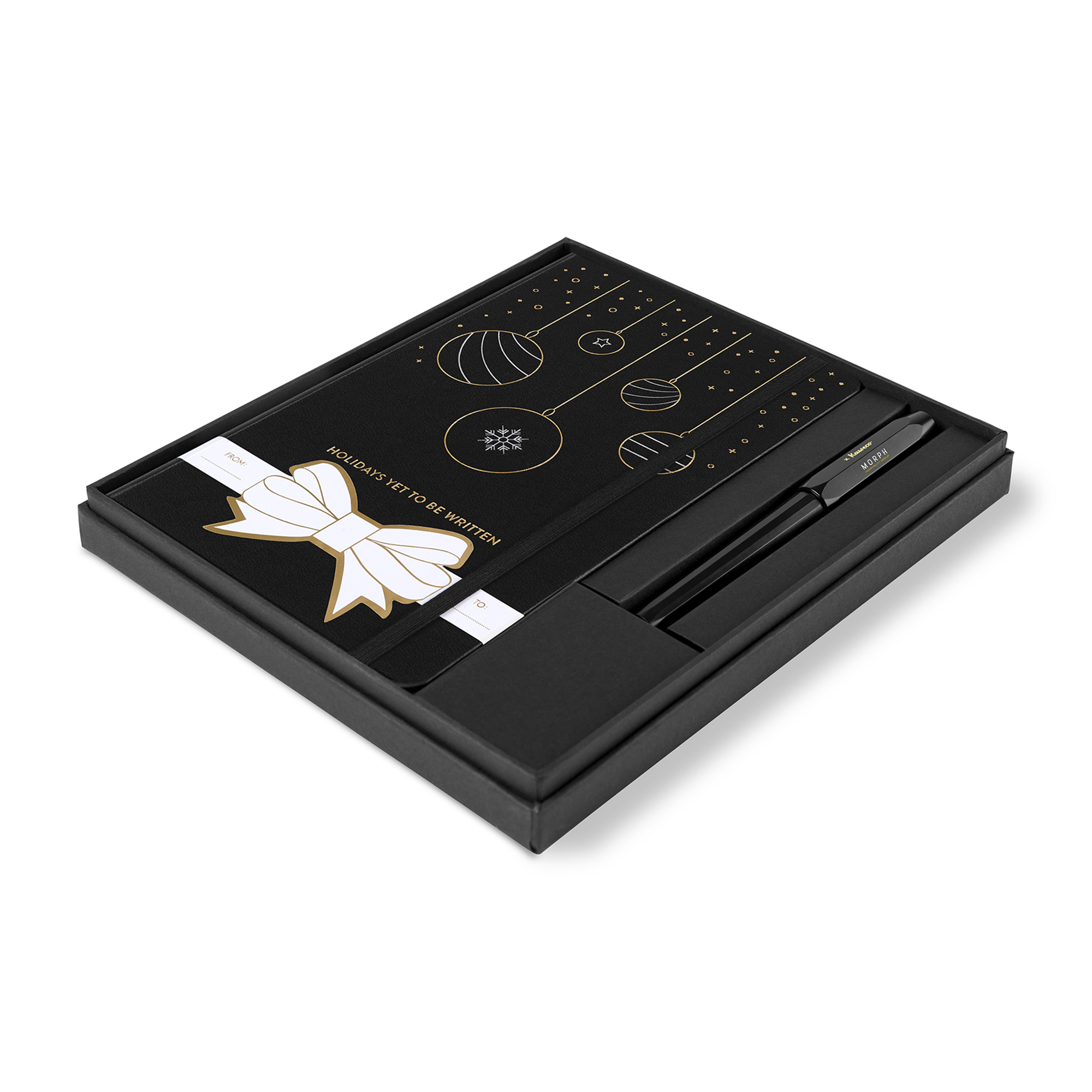 Picture of Moleskine® Hard Cover Holiday Notebook and Kaweco Pen Gift Set - Black