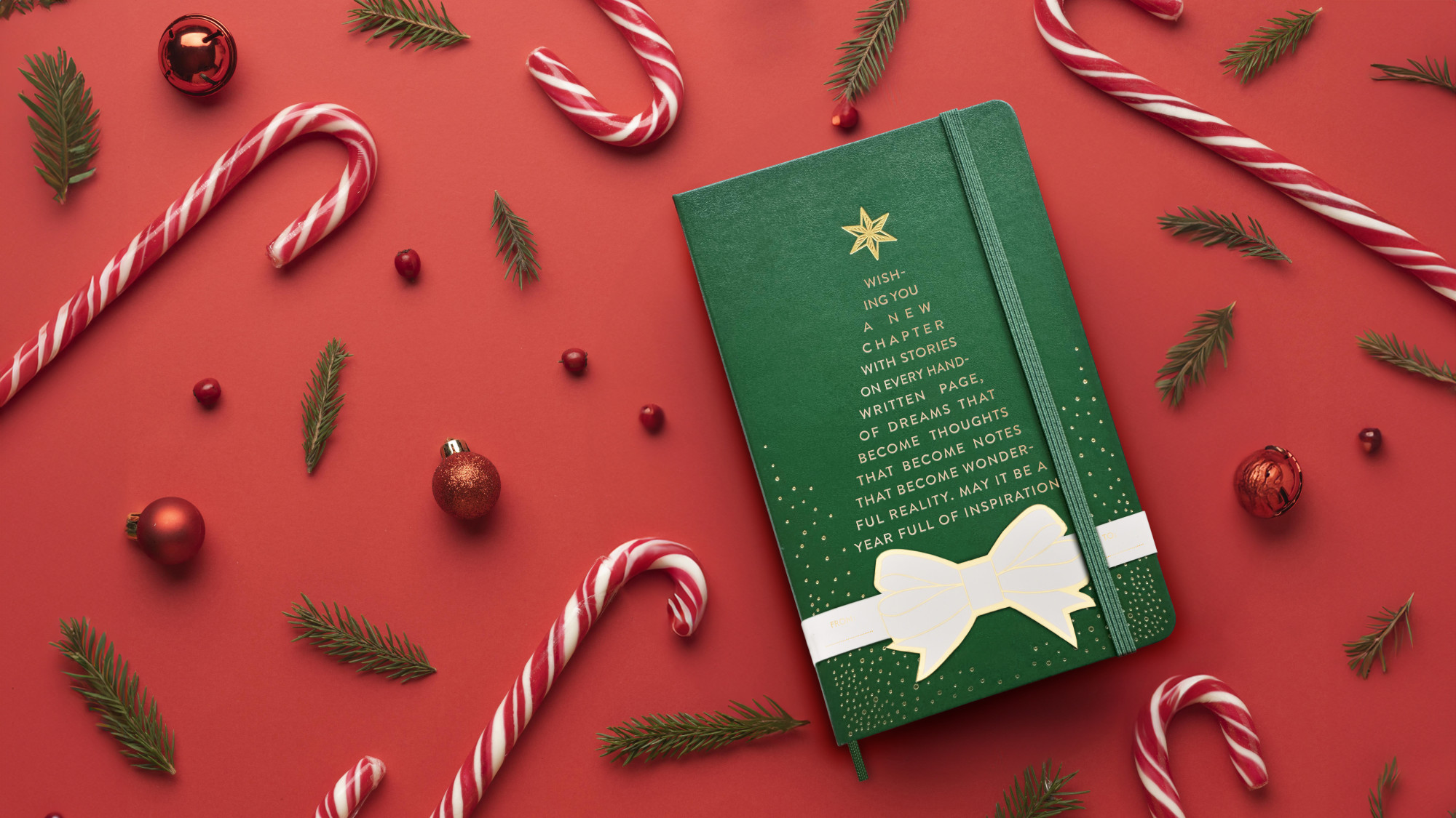 Picture of Moleskine® Hard Cover Holiday Notebook Gift Set - Myrtle Green
