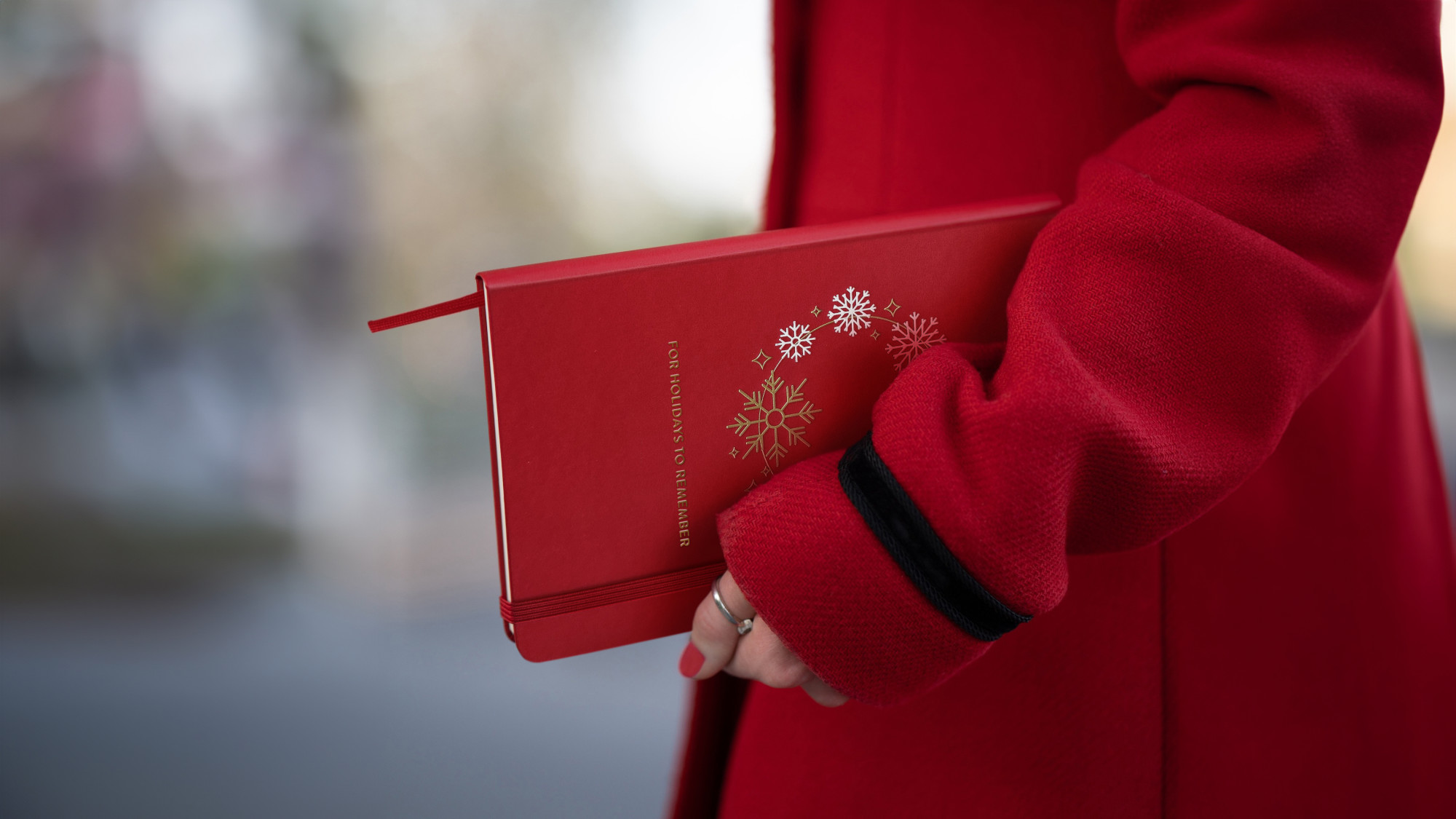 Picture of Moleskine® Hard Cover Holiday Notebook Gift Set - Scarlet Red