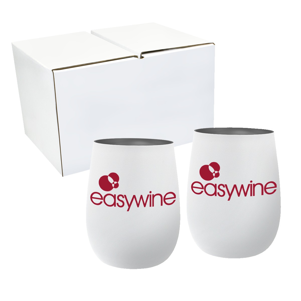 Picture of 12 oz. Recycled Stainless Wine Glass - Gift Set