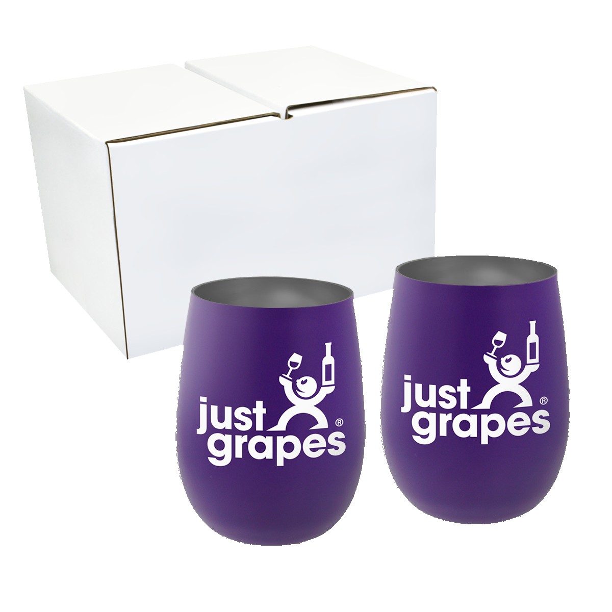 Picture of 12 oz. Recycled Stainless Wine Glass - Gift Set