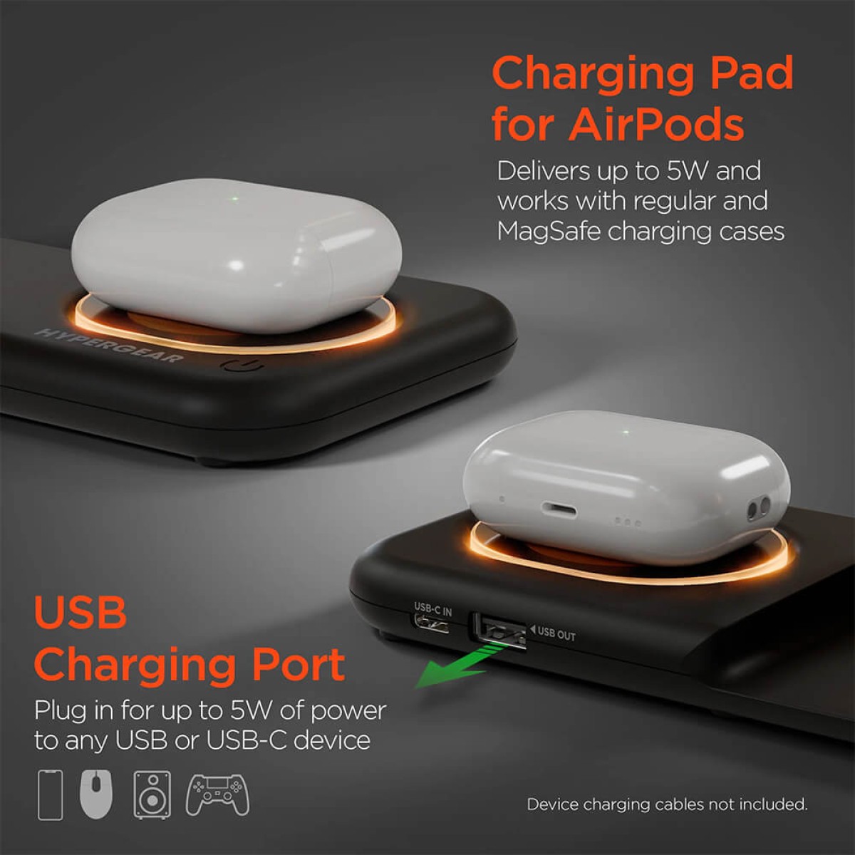 Picture of HyperGear PowerFold X-Ray 4-in-1 Foldable Wireless Charging Stand with 15W Wireless Fast Charge