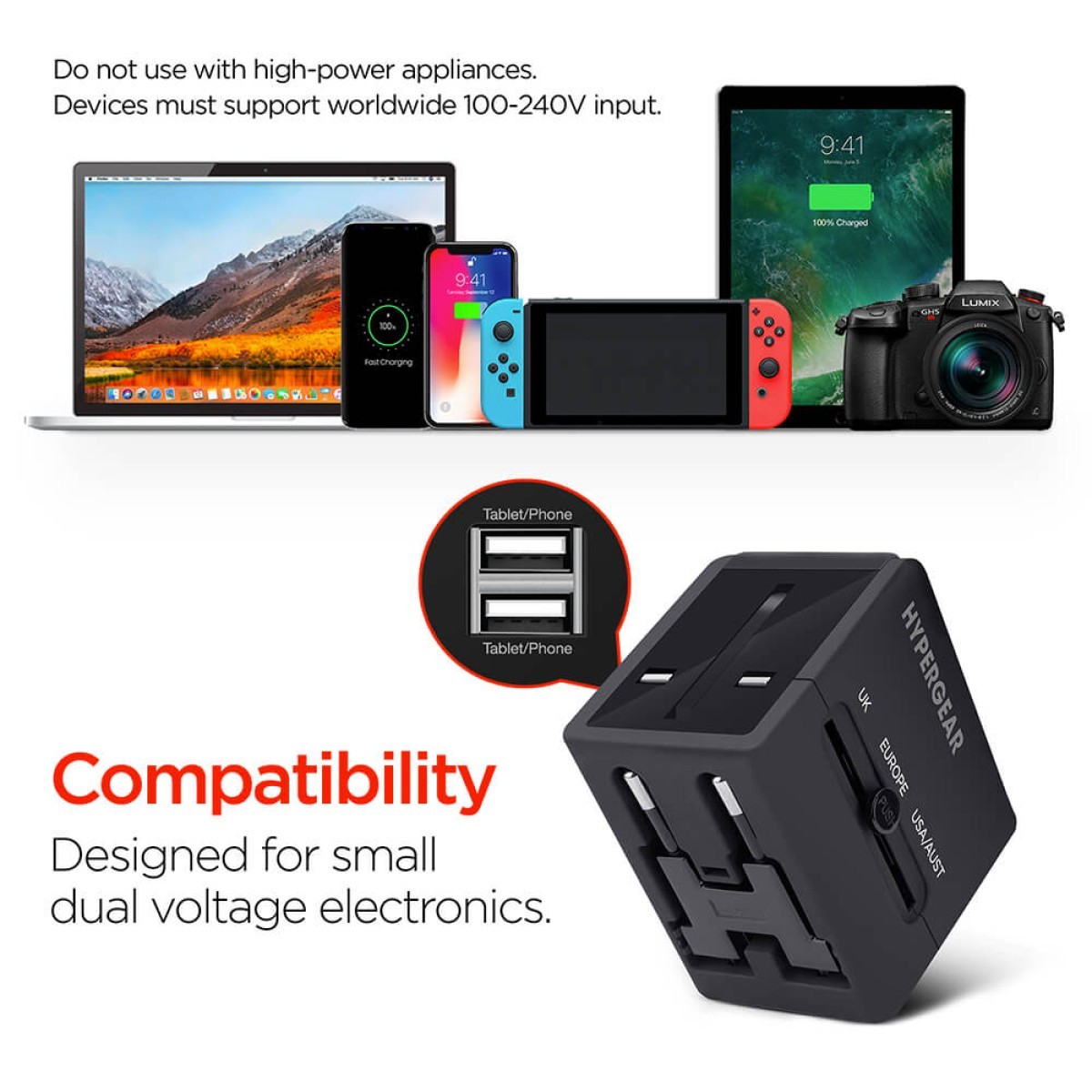 Picture of HyperGear All-in-One World Travel Adapter