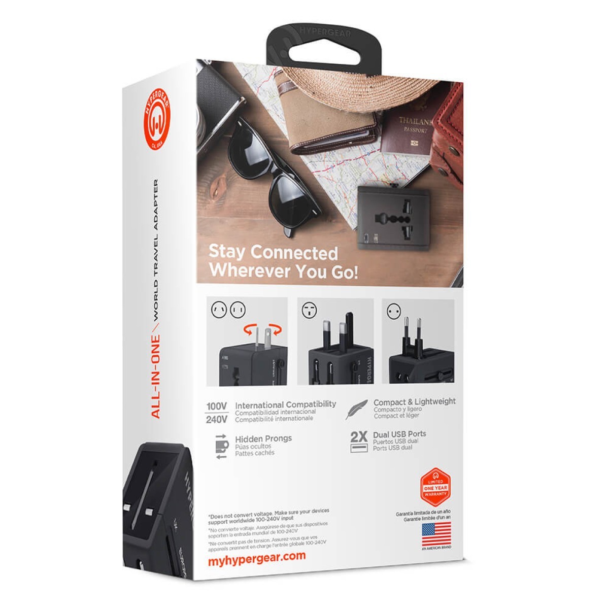 Picture of HyperGear All-in-One World Travel Adapter