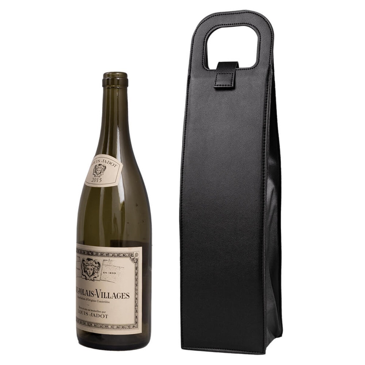 Picture of Vegan Leather Wine Bottle Tote