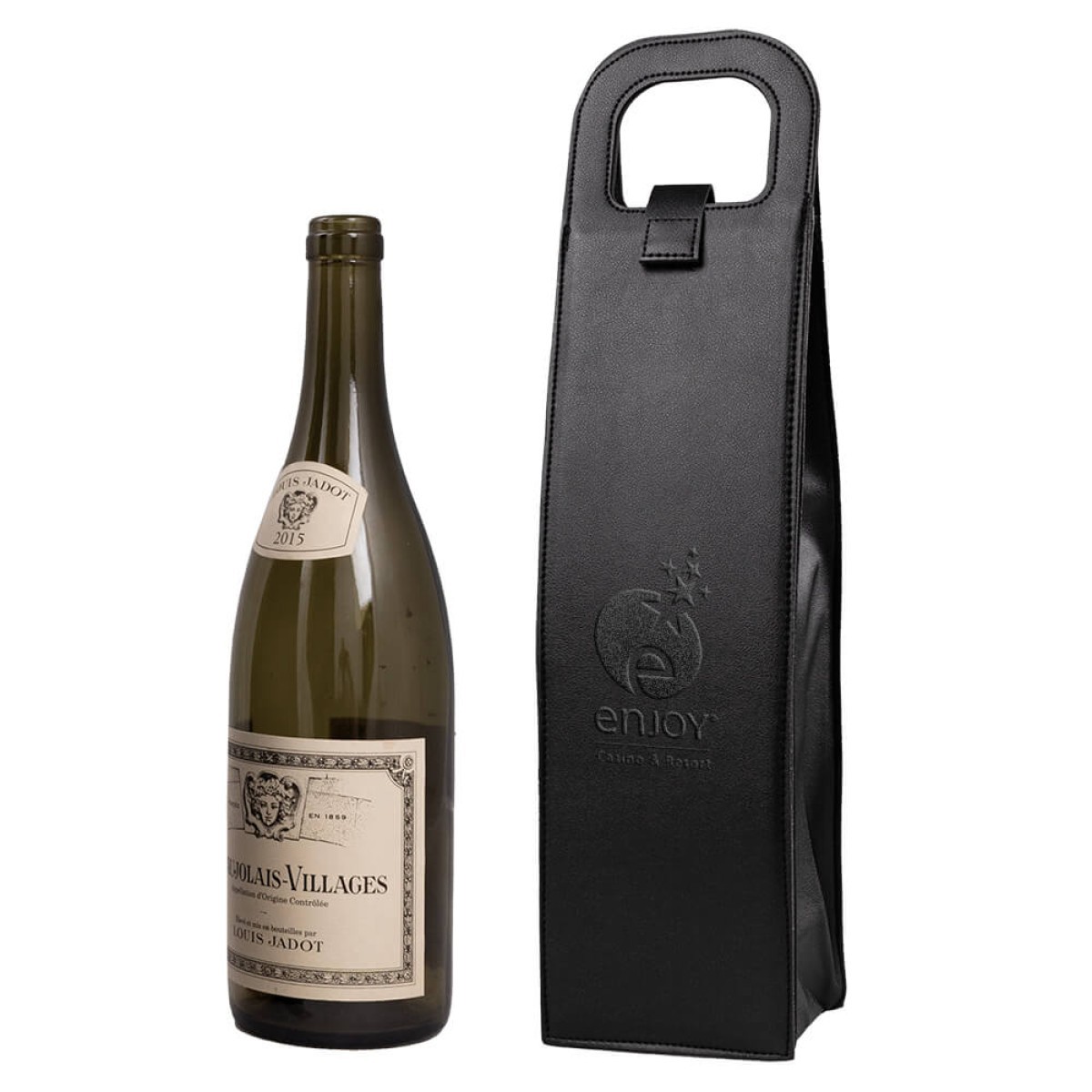 Picture of Vegan Leather Wine Bottle Tote