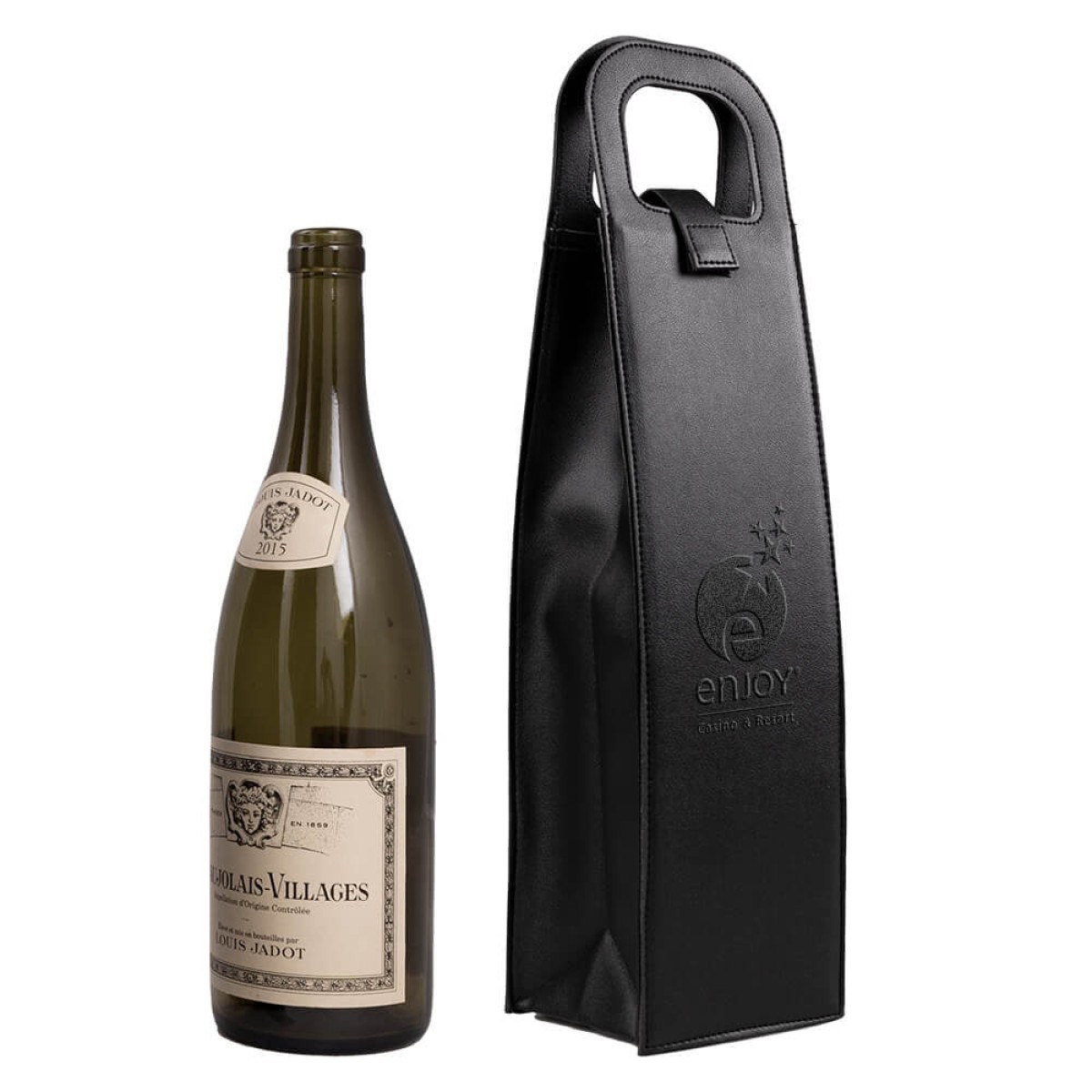 Picture of Vegan Leather Wine Bottle Tote