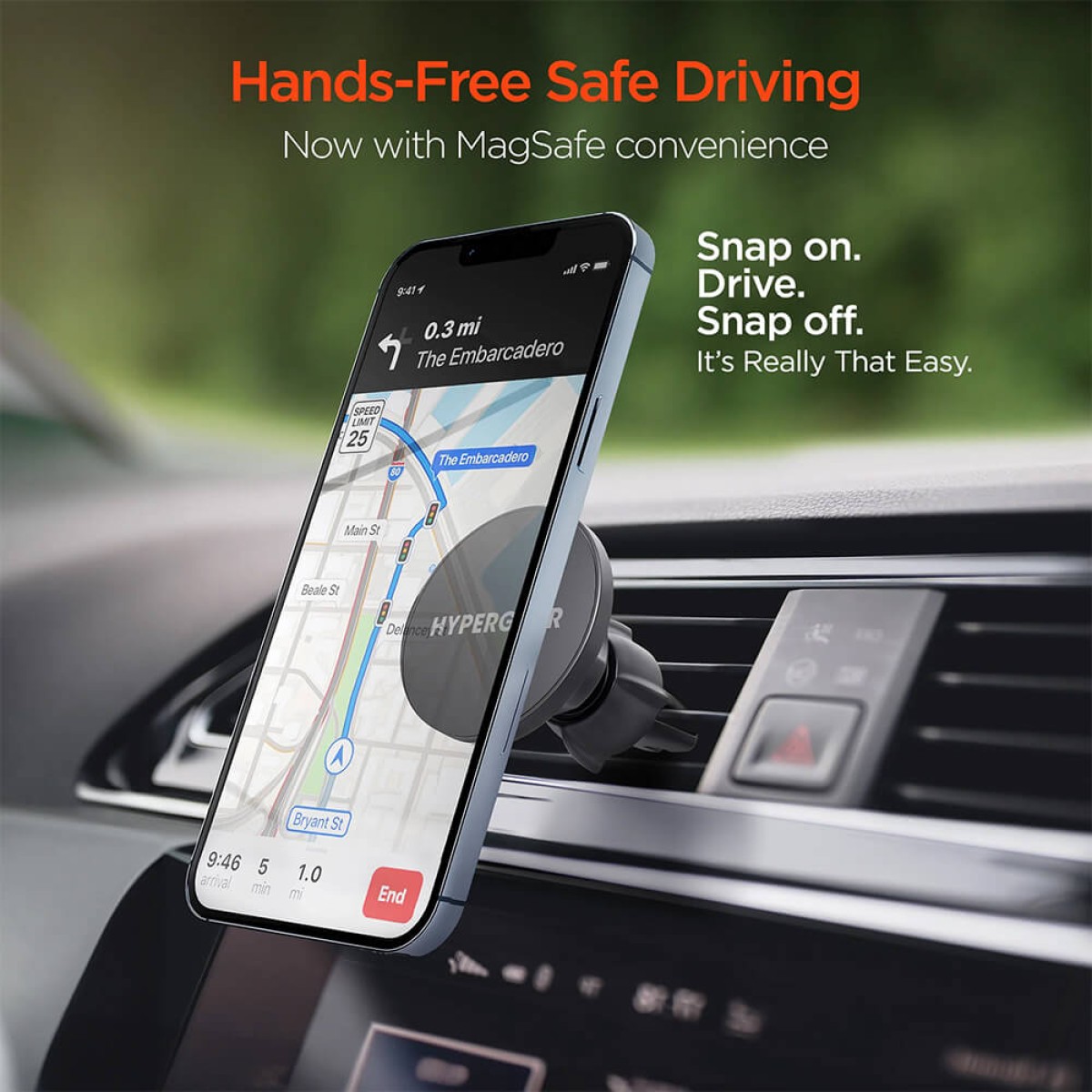 Picture of HyperGear Mag Grip Magnetic Phone Mount with MagSafe Vent