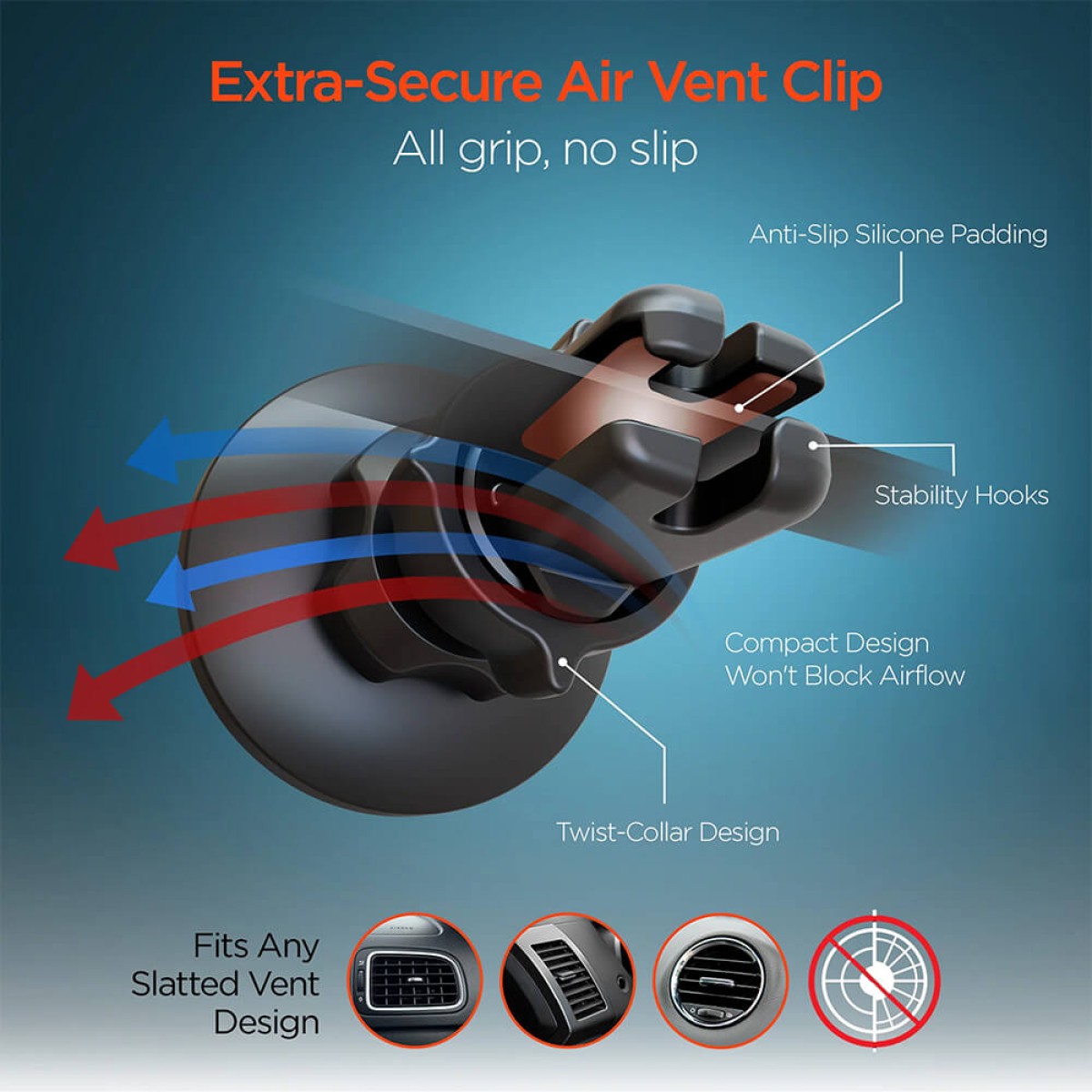 Picture of HyperGear Mag Grip Magnetic Phone Mount with MagSafe Vent