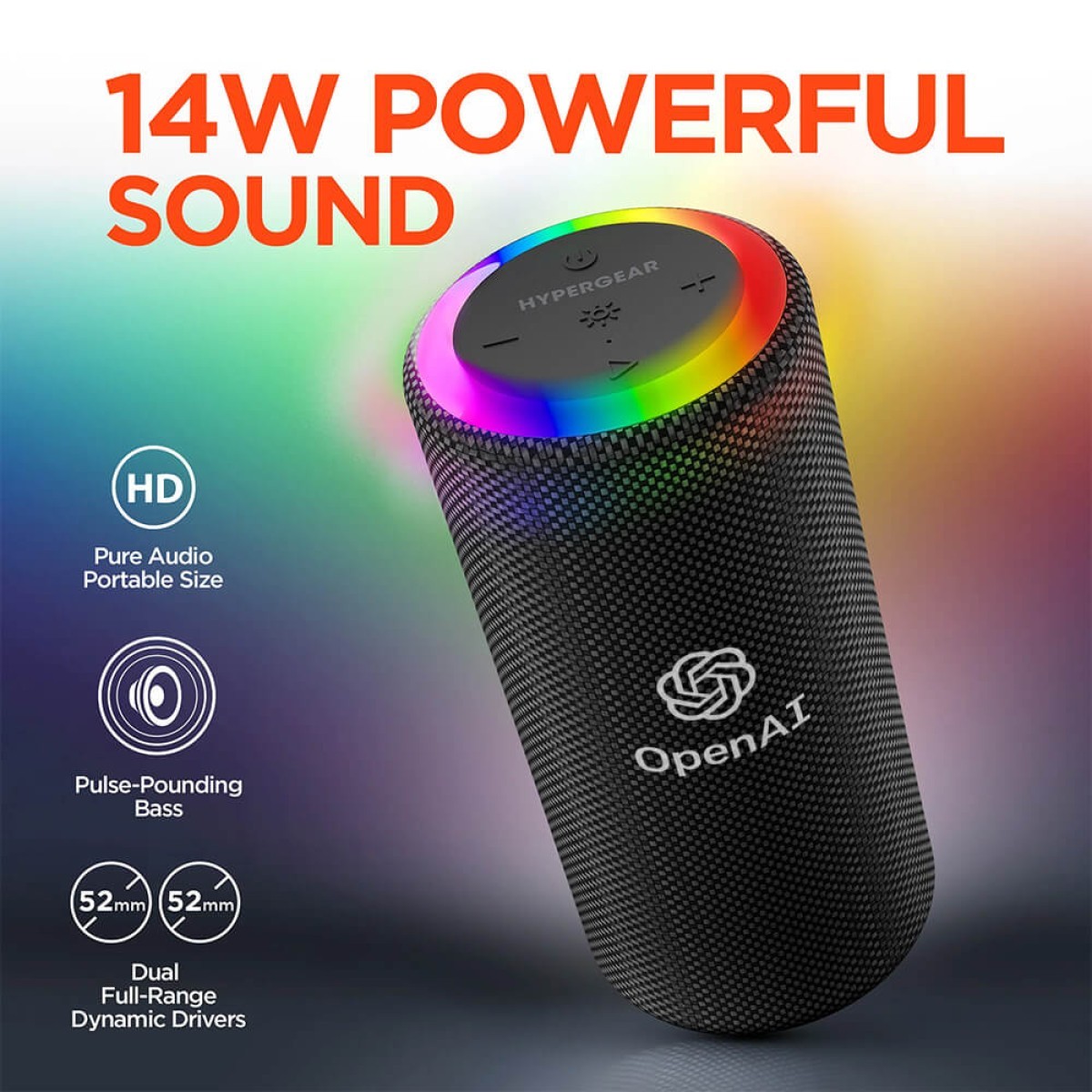 Picture of HyperGear Halo XL Waterproof LED Wireless Speaker