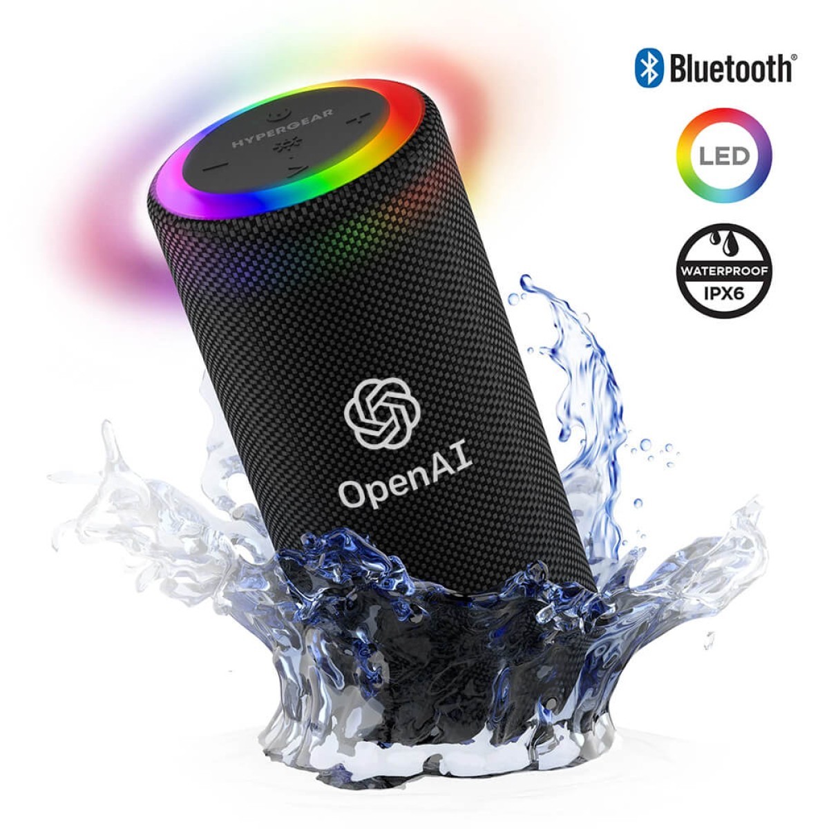 Picture of HyperGear Halo XL Waterproof LED Wireless Speaker