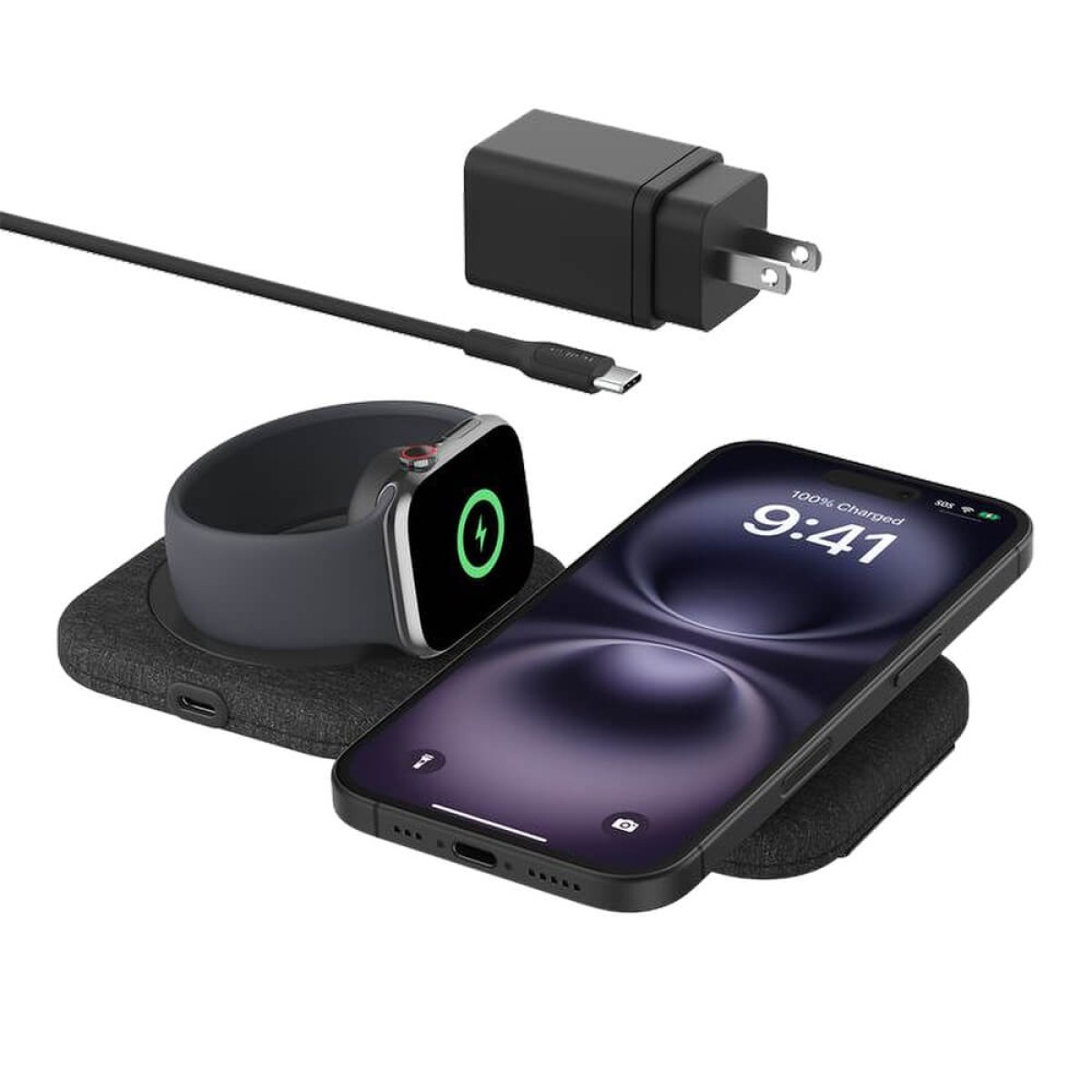 Picture of Belkin 2-IN-1 Magnetic Charging Travel Pad
