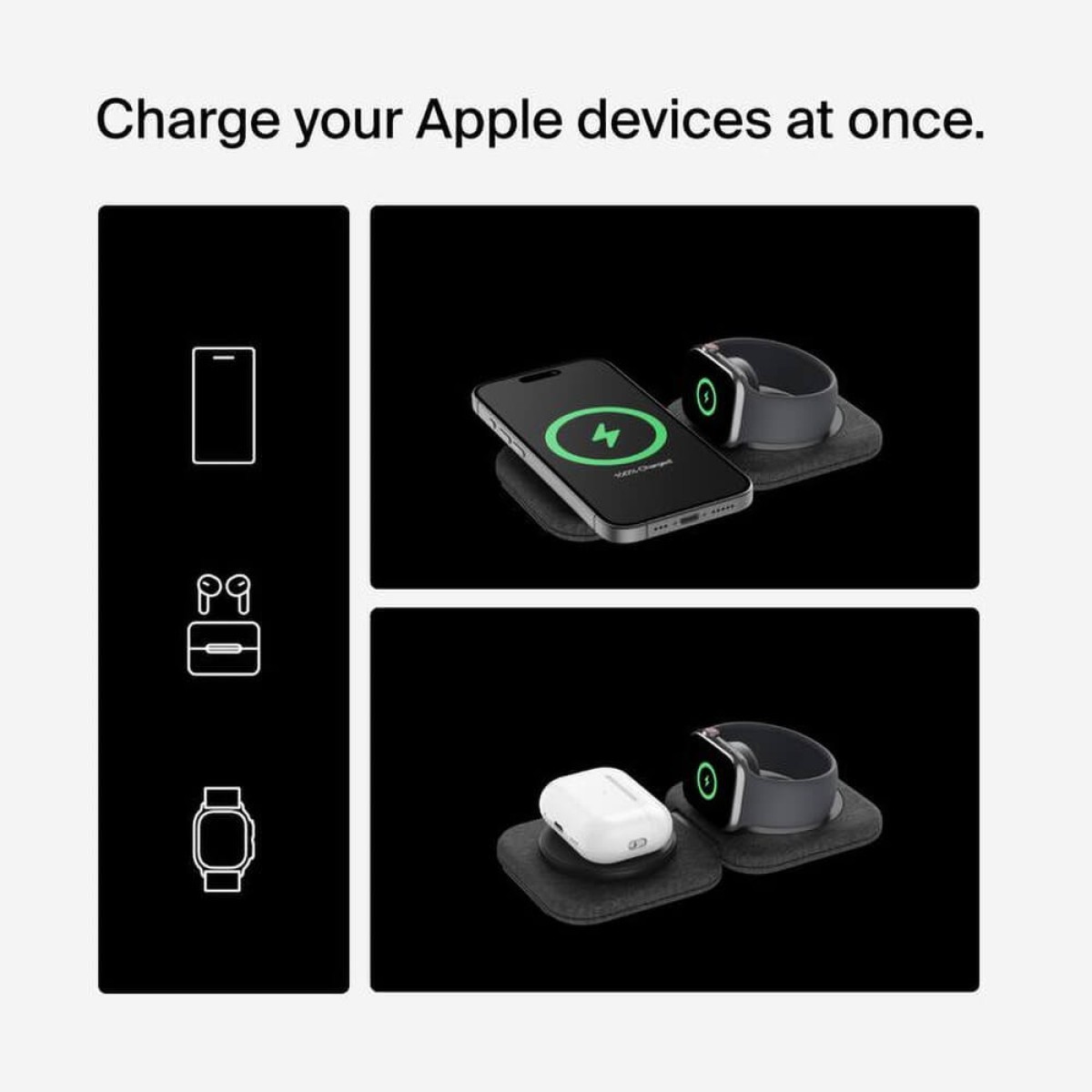 Picture of Belkin 2-IN-1 Magnetic Charging Travel Pad