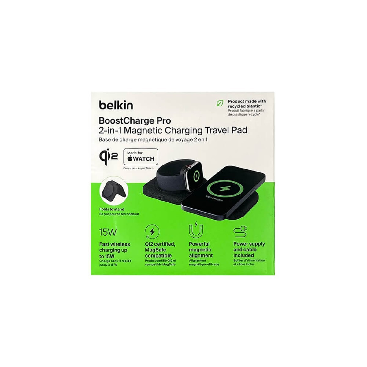 Picture of Belkin 2-IN-1 Magnetic Charging Travel Pad