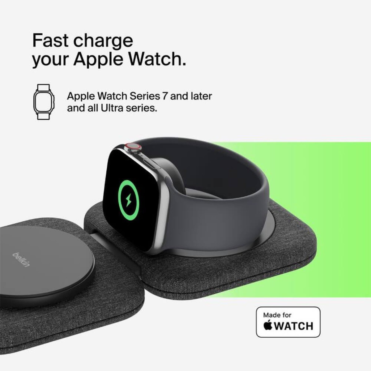 Picture of Belkin 2-IN-1 Magnetic Charging Travel Pad