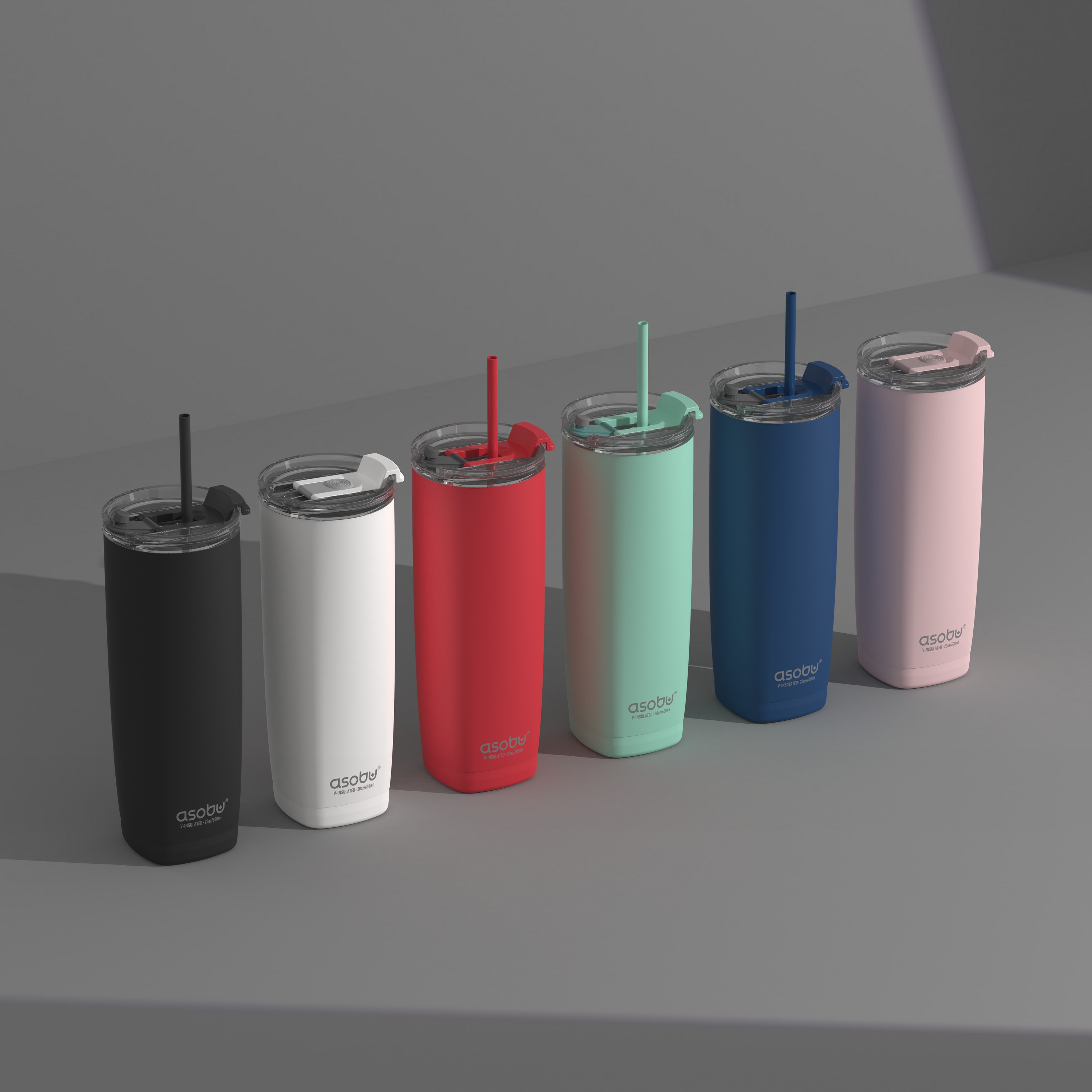Picture of 20 oz Asobu Aqualina Dual Lid Insulated Bottle