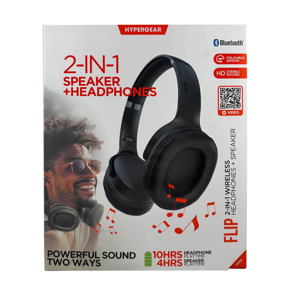 Picture of HyperGear Flip 2-in-1 Wireless Headphones + Speaker