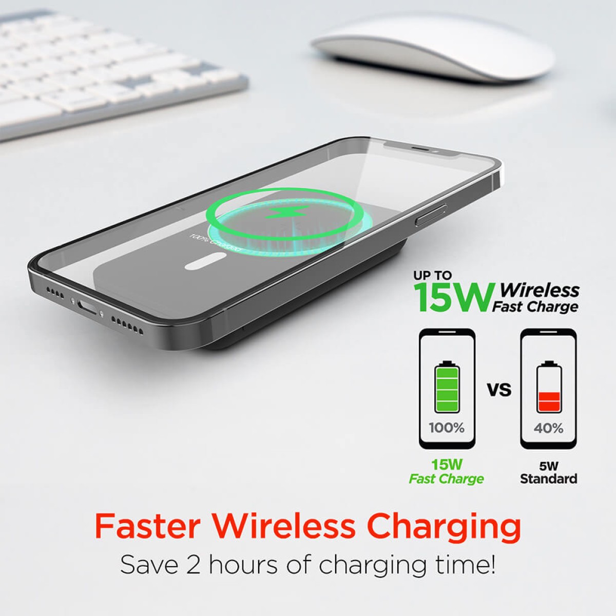 Picture of HyperGear 5000mAh Magnetic Wireless Power Bank for iPhone 12+ Series