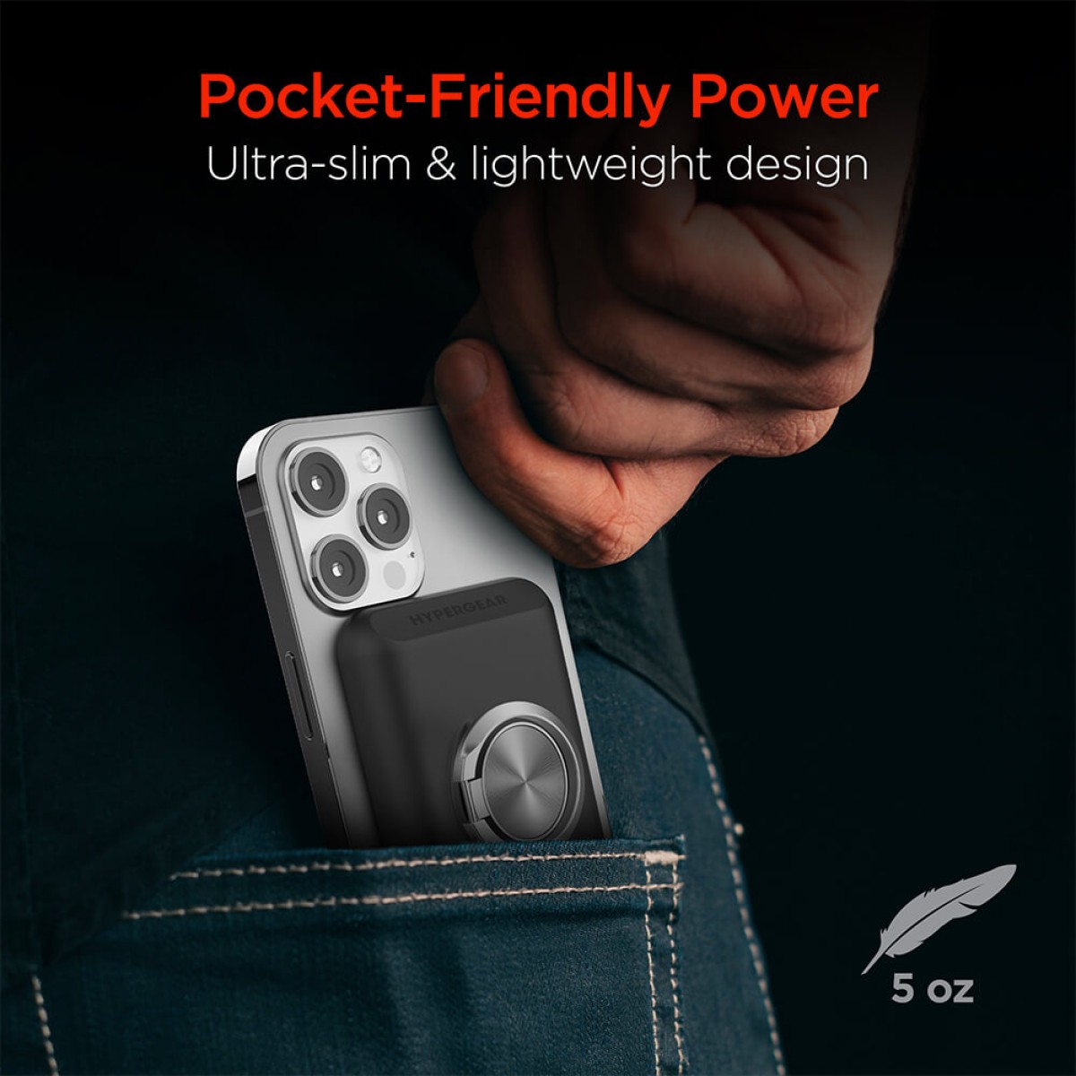Picture of HyperGear 5000mAh Magnetic Wireless Power Bank for iPhone 12+ Series