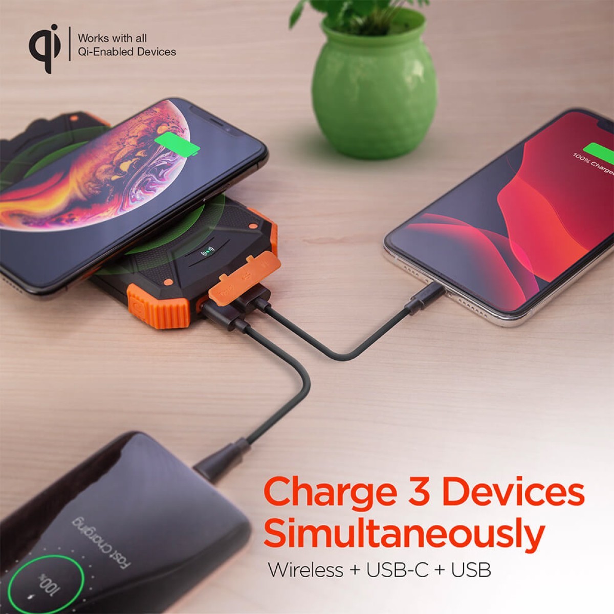 Picture of HyperGear Solar 10000mAh Wireless Power Bank