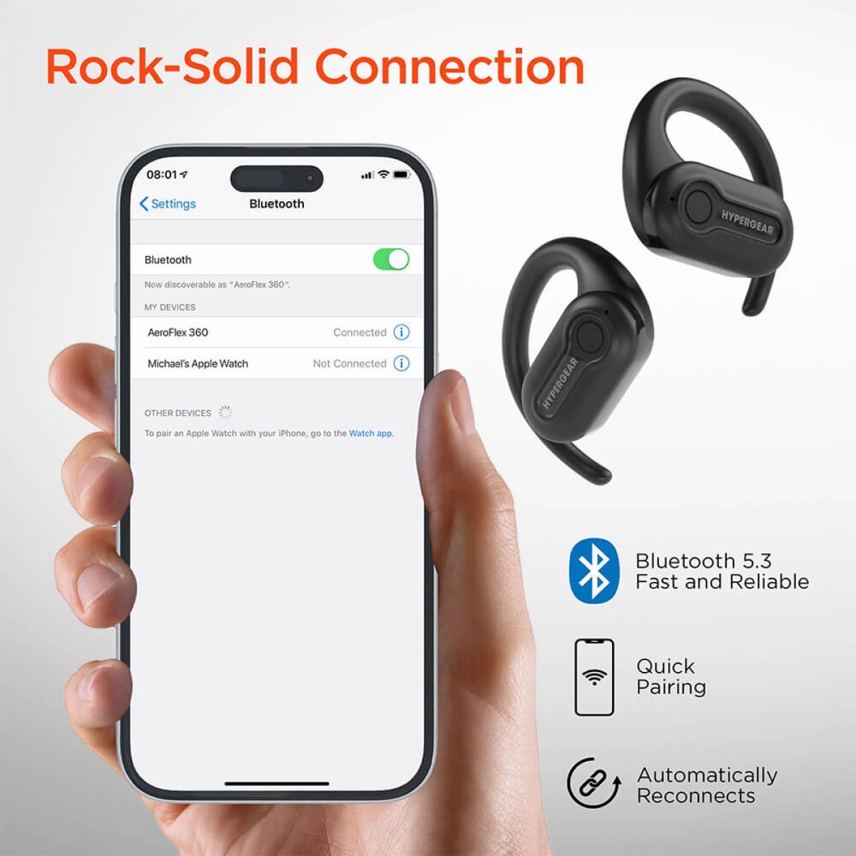 Picture of HyperGear AeroFlex 360 Open-Ear True Wireless Earbuds