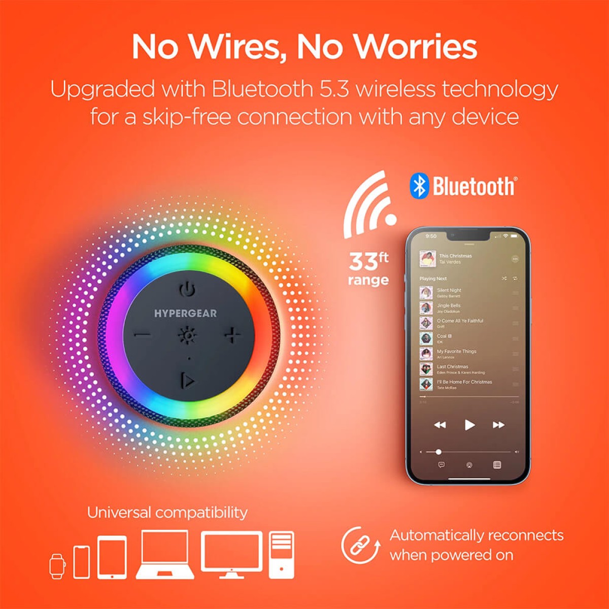 Picture of HyperGear Halo Waterproof LED Wireless Speaker