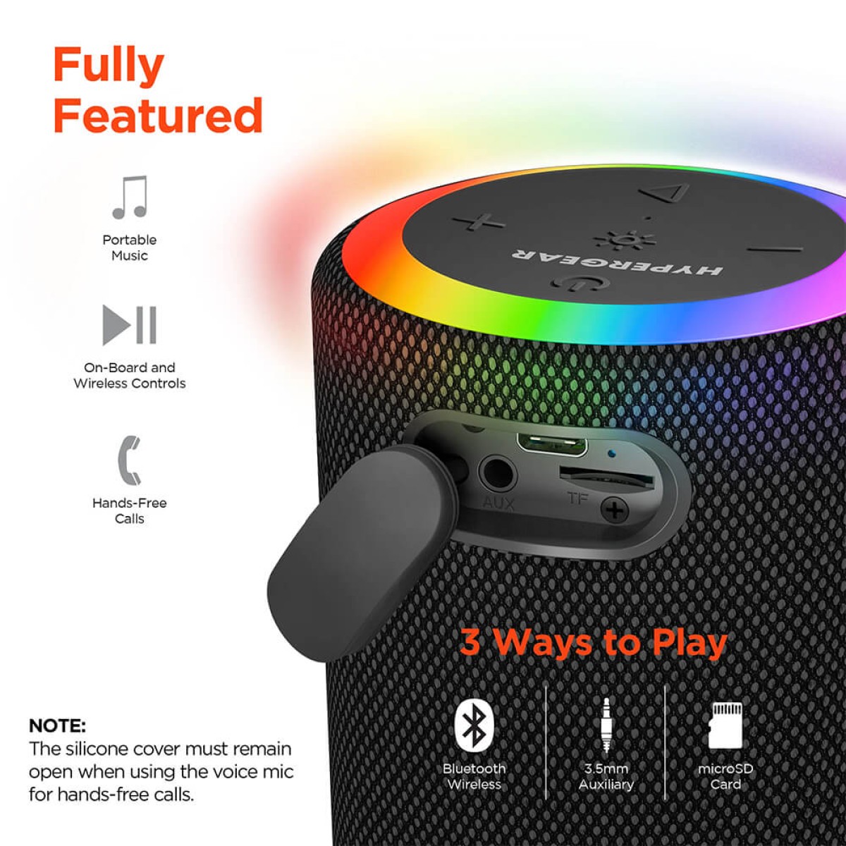 Picture of HyperGear Halo Waterproof LED Wireless Speaker