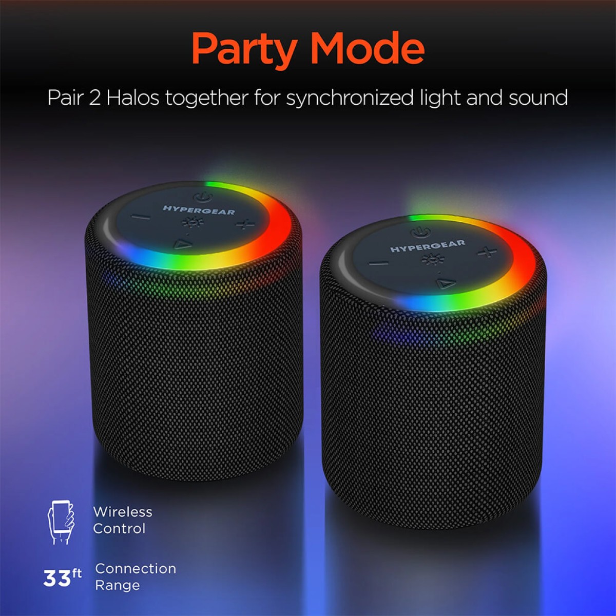 Picture of HyperGear Halo Waterproof LED Wireless Speaker