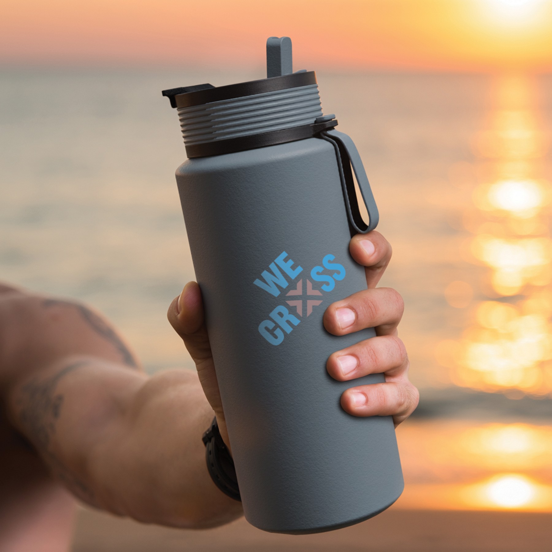 Picture of 34 oz Asobu Boulder 2-in-1 Bottle & Tumbler