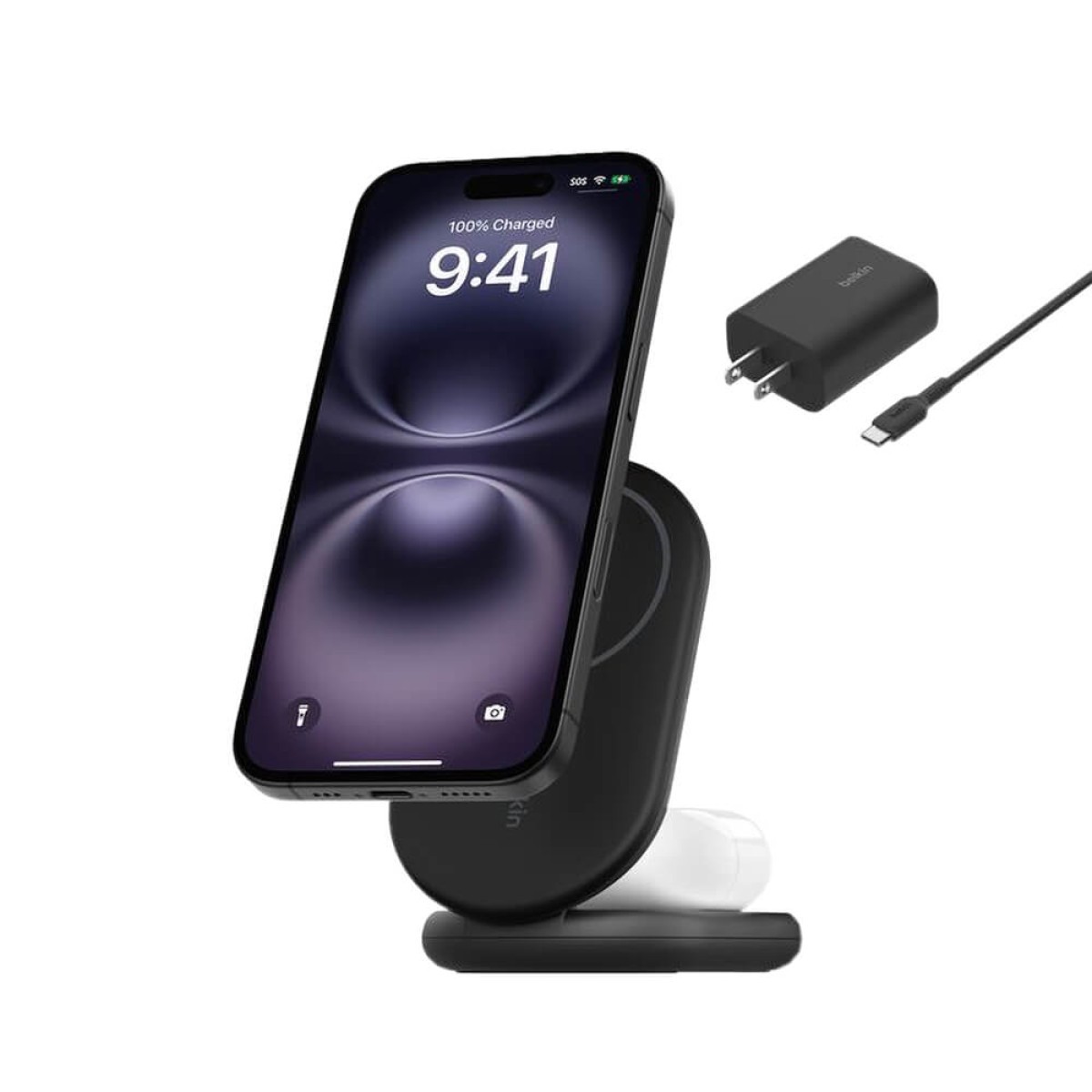 Picture of Belkin BoostCharge 2-in-1 Magnetic Foldable Wireless Charger