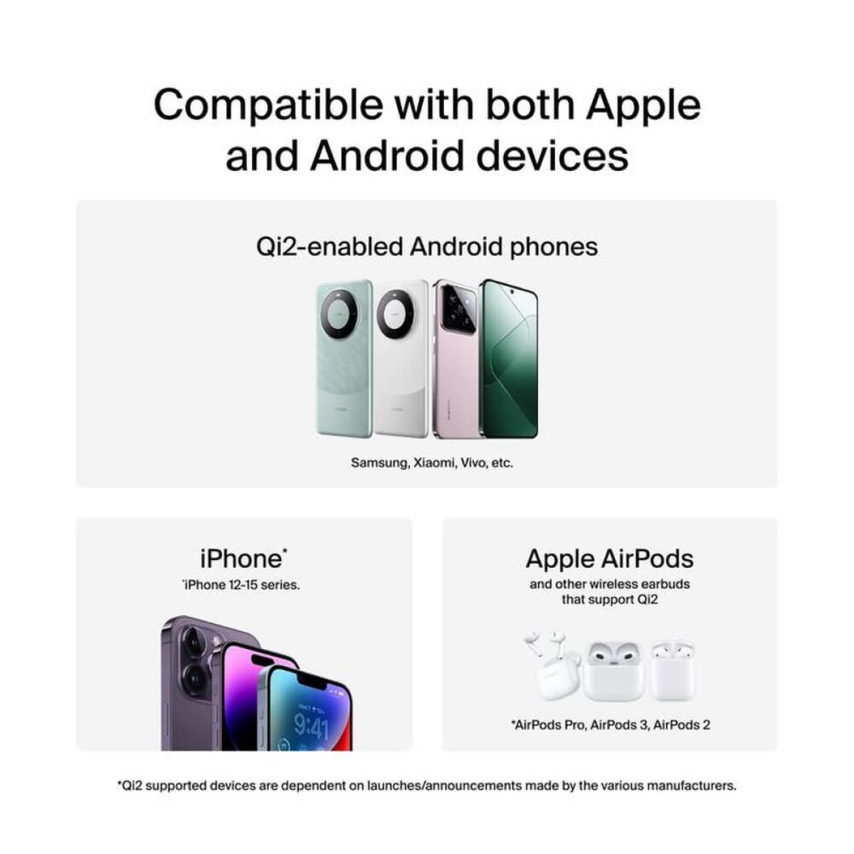 Picture of Belkin BoostCharge 2-in-1 Magnetic Foldable Wireless Charger