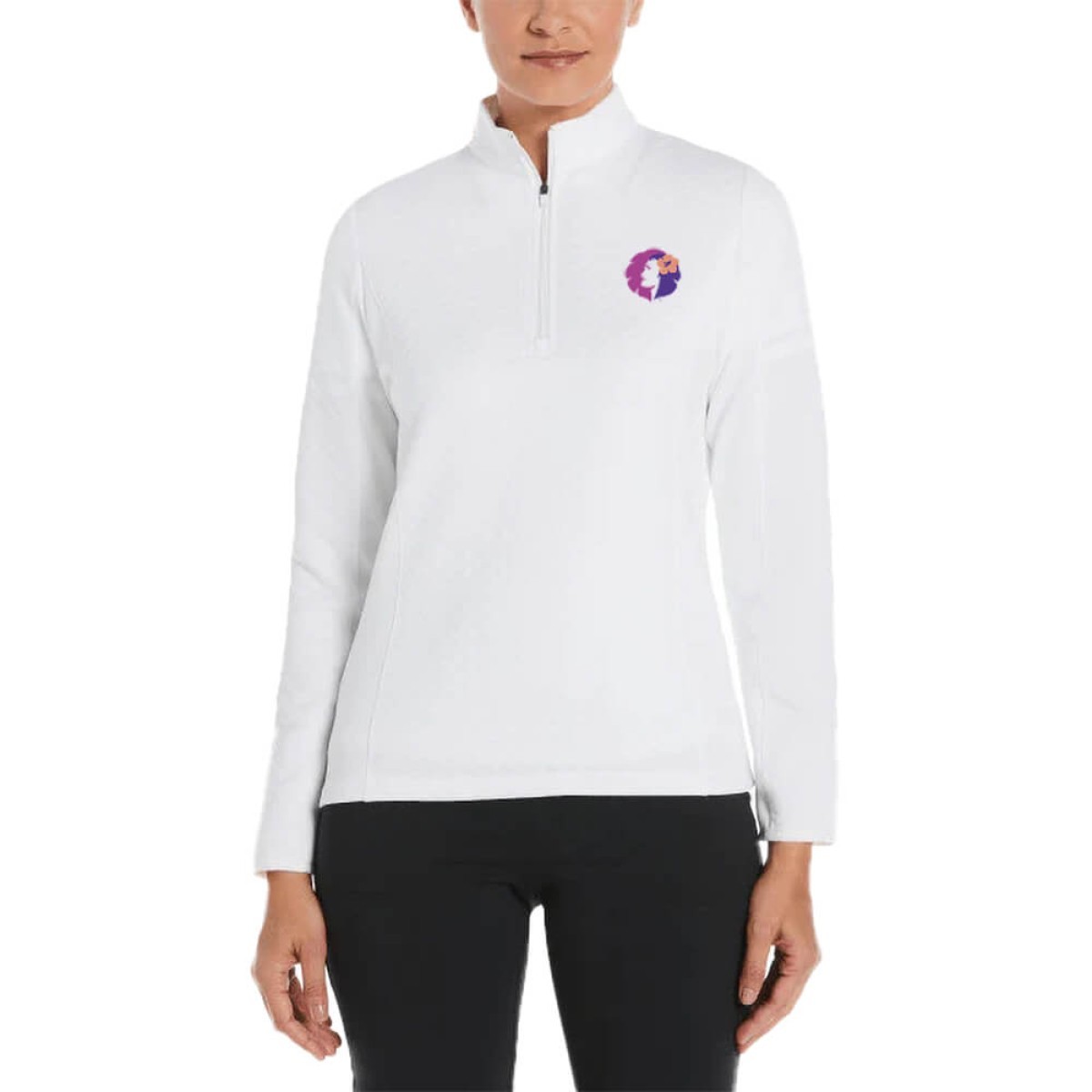 Picture of Callaway Diamond Quilted Fleece 1/4-Zip Ladies Pullover