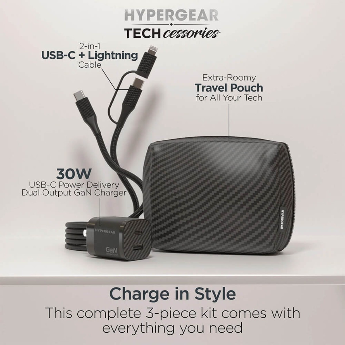 Picture of Hypergear Charging Kit with Travel Pouch